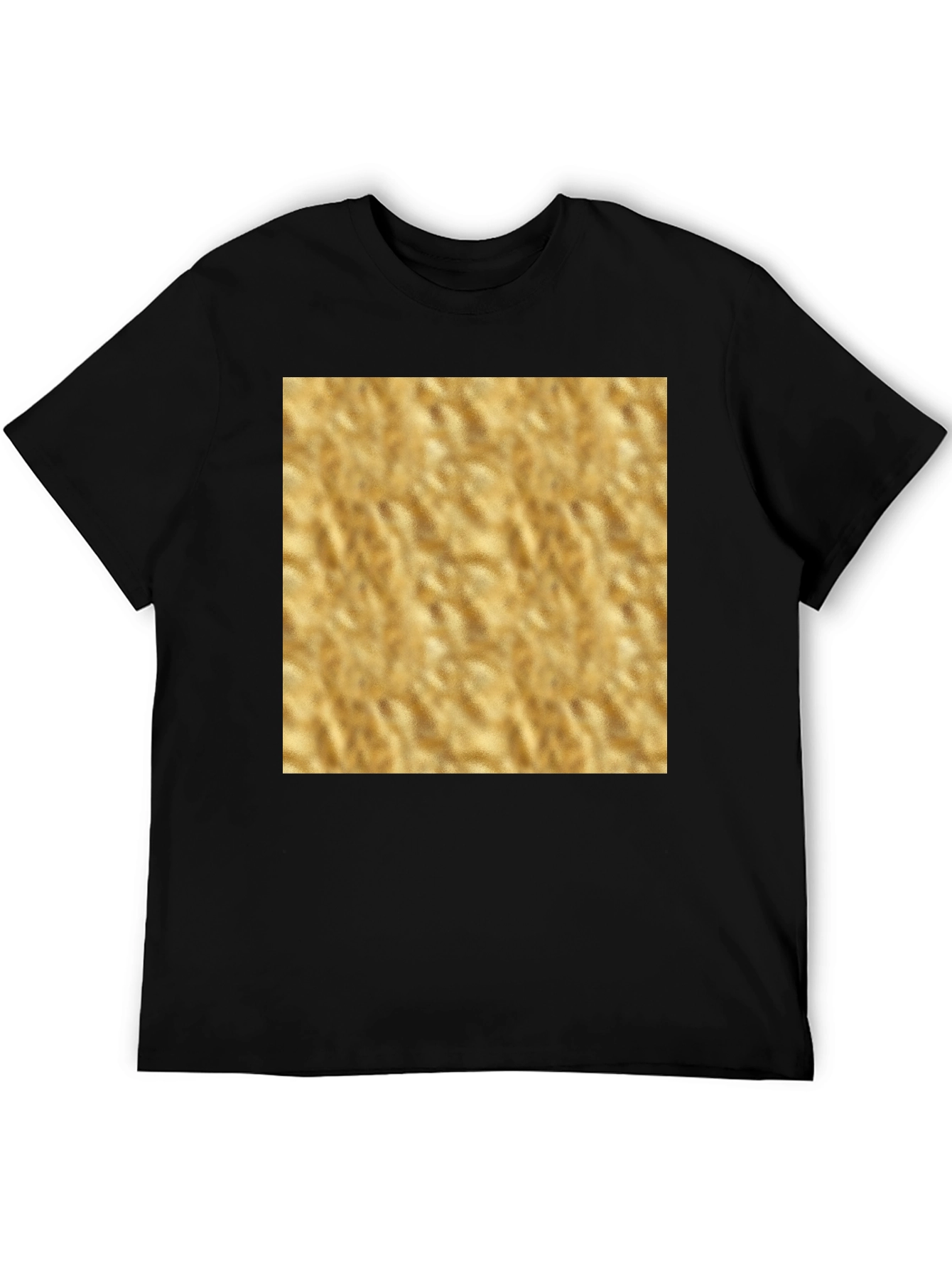 Textured Gold Graphic Tee - Stylish and Comfortable