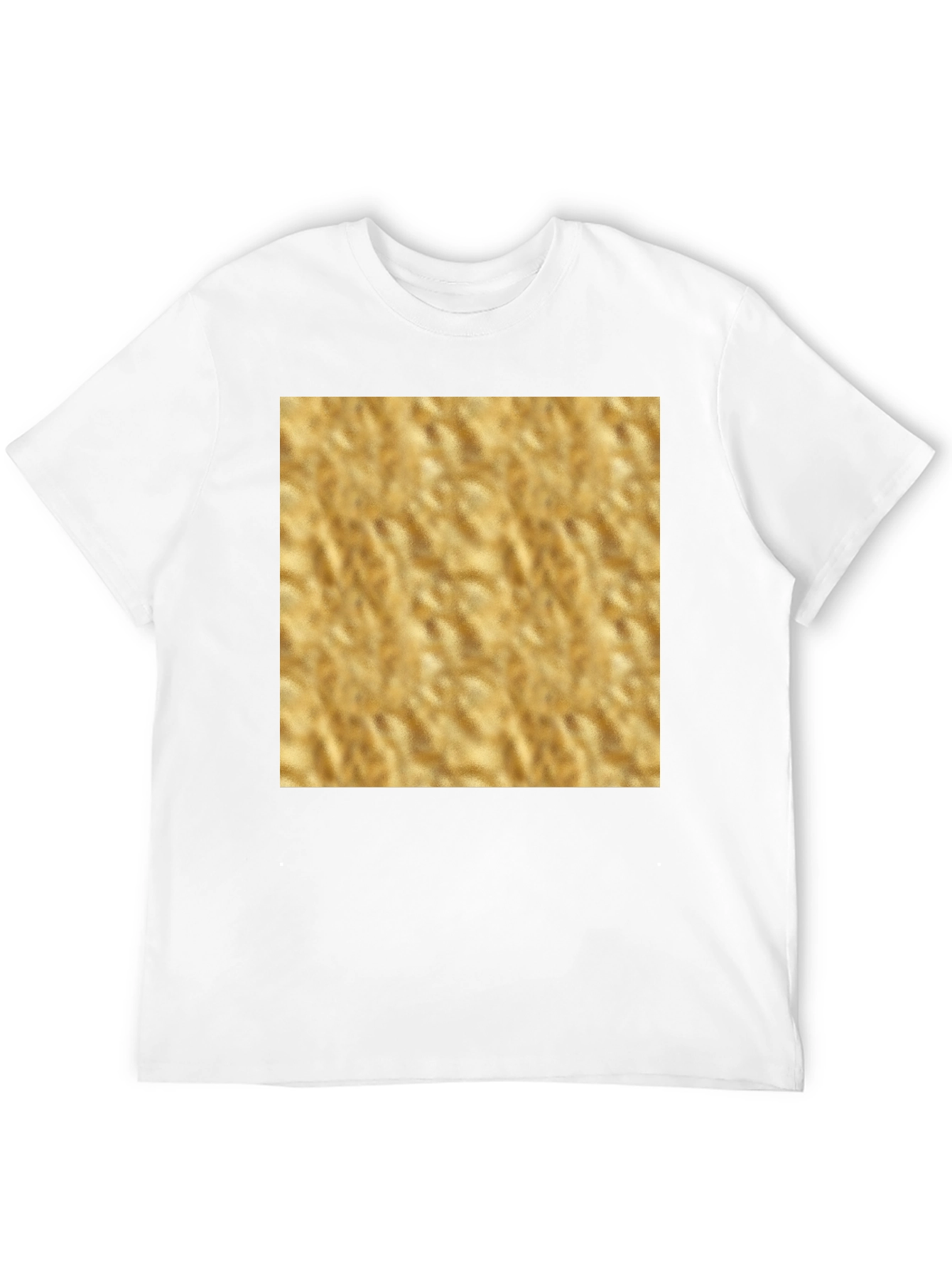 Textured Gold Graphic Tee - Stylish and Comfortable