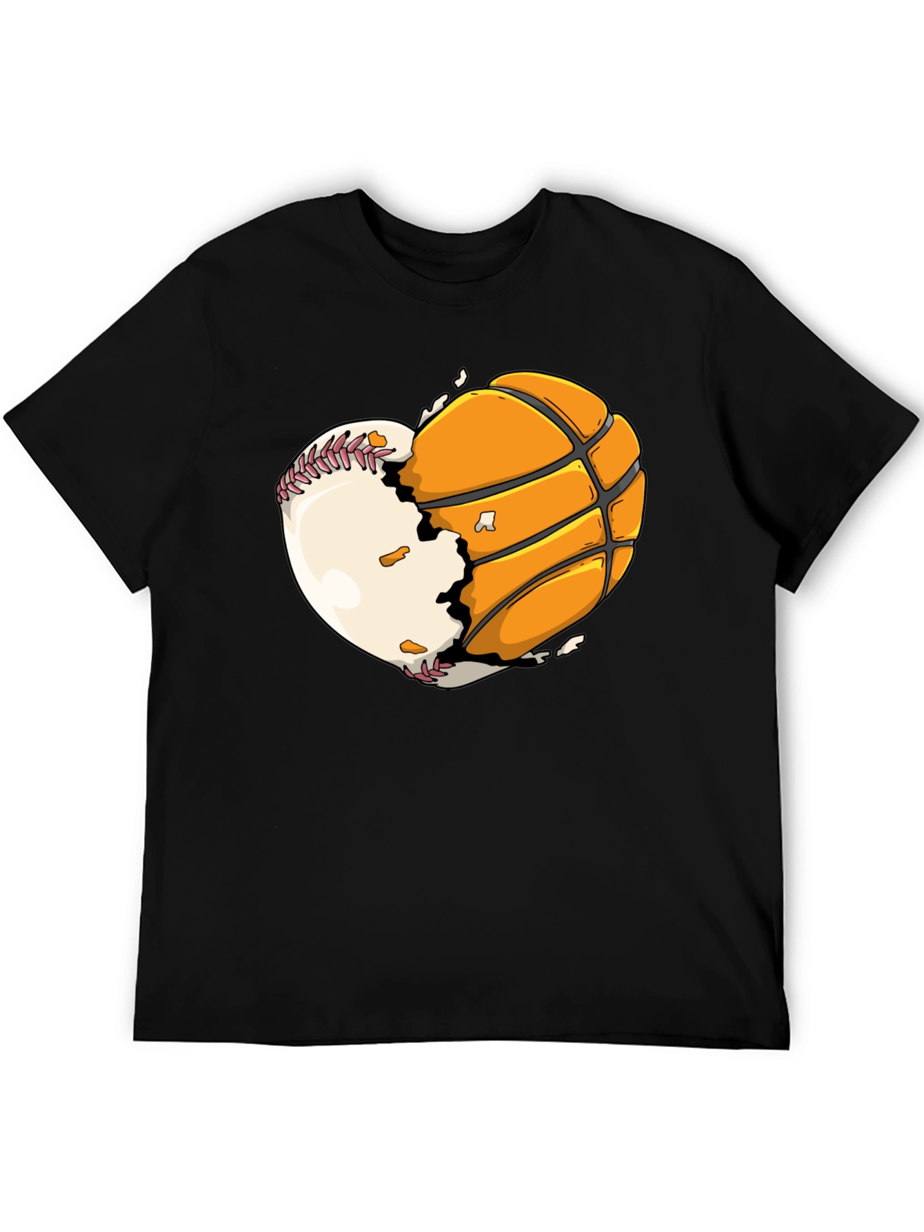 Baseball Basketball Heart Graphic Tee