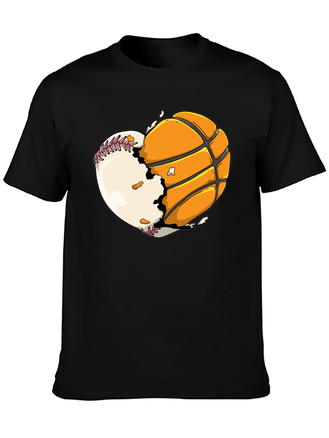 Baseball Basketball Heart Graphic Tee