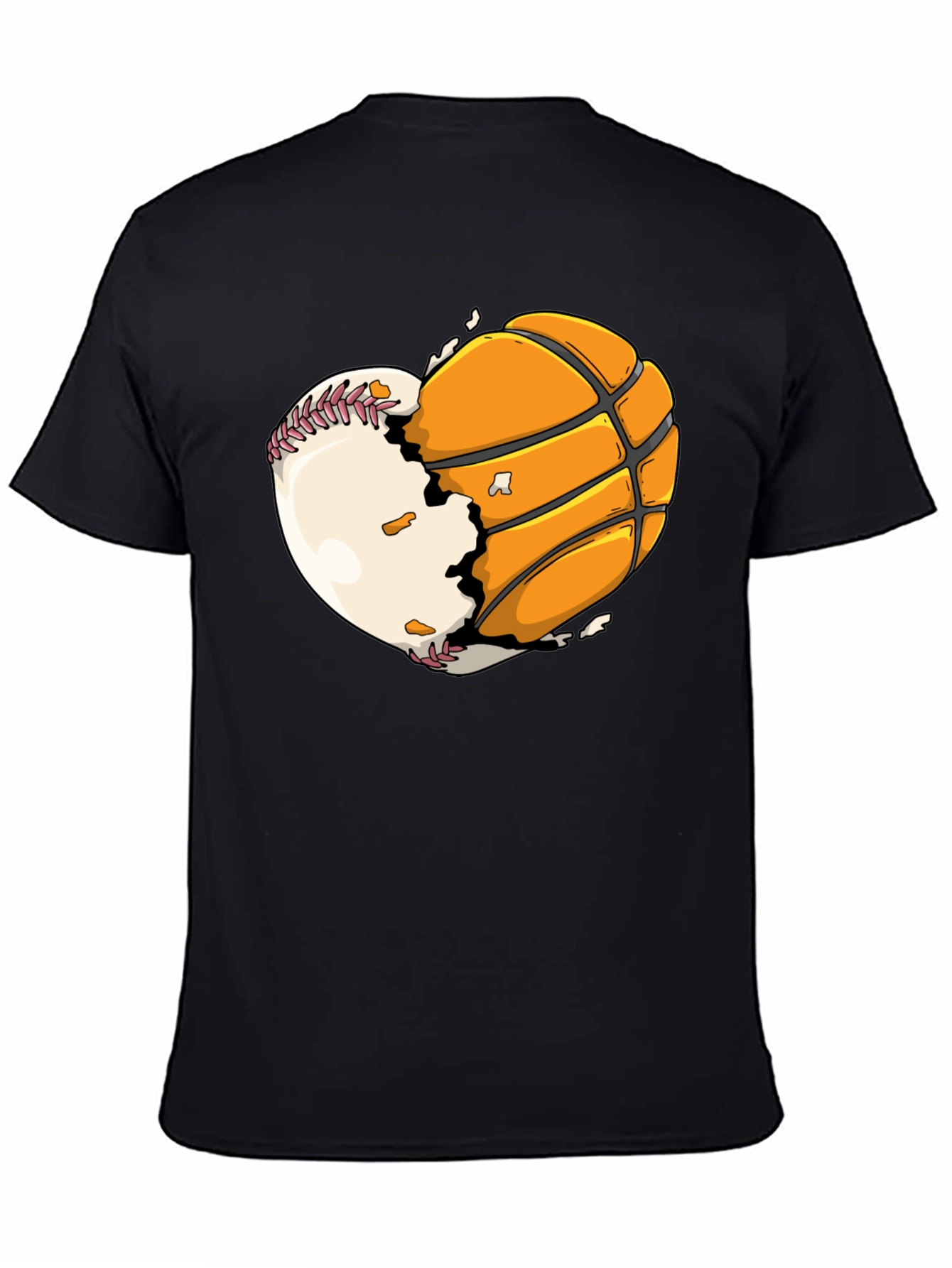 Baseball Basketball Heart Graphic Tee
