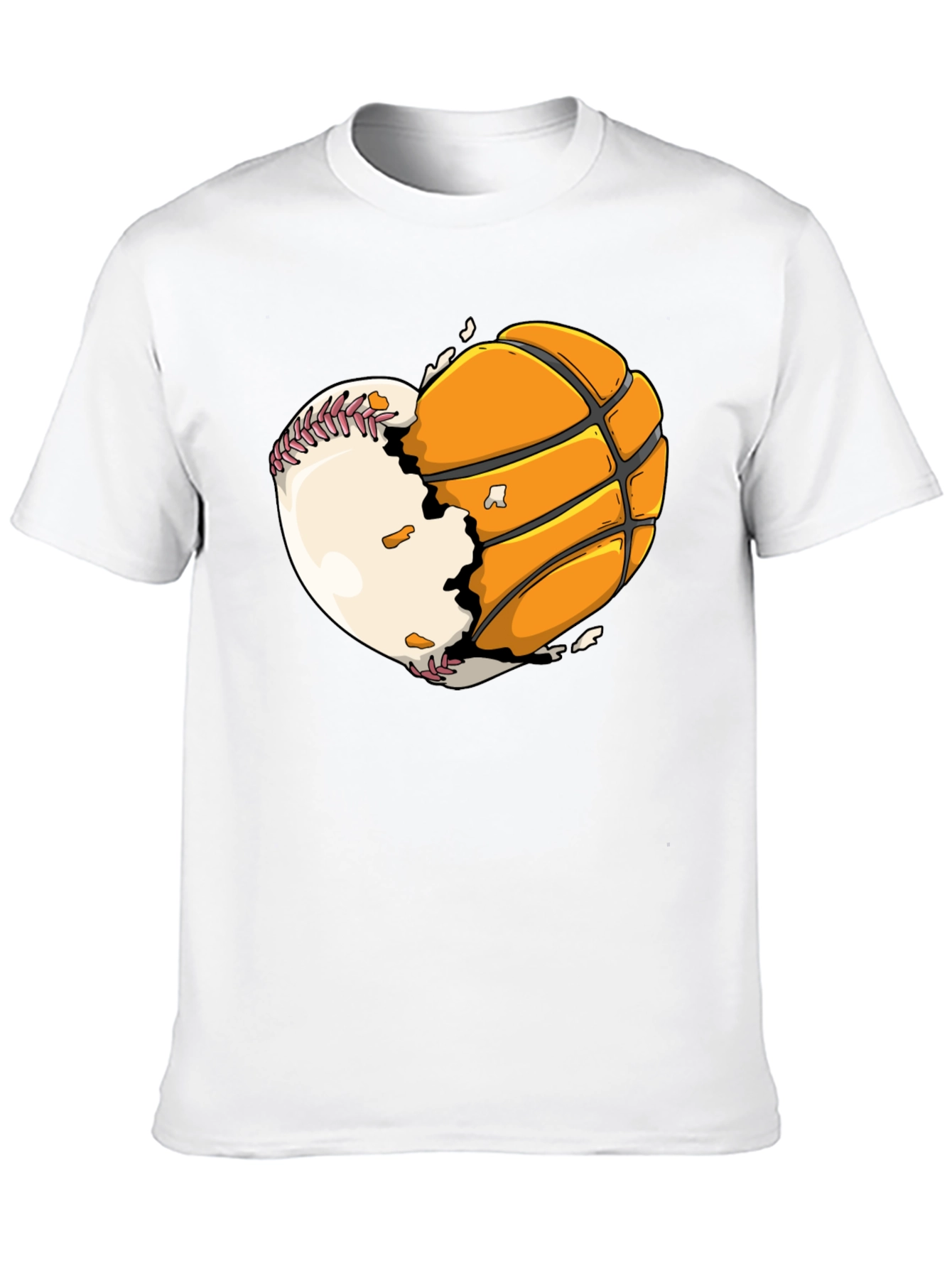 Baseball Basketball Heart Graphic Tee