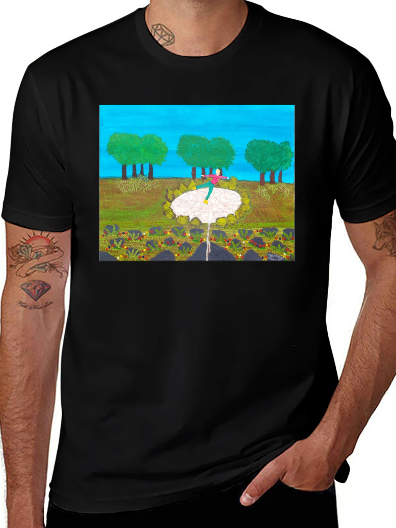 Graphic Tee: Nature Scene T-Shirt