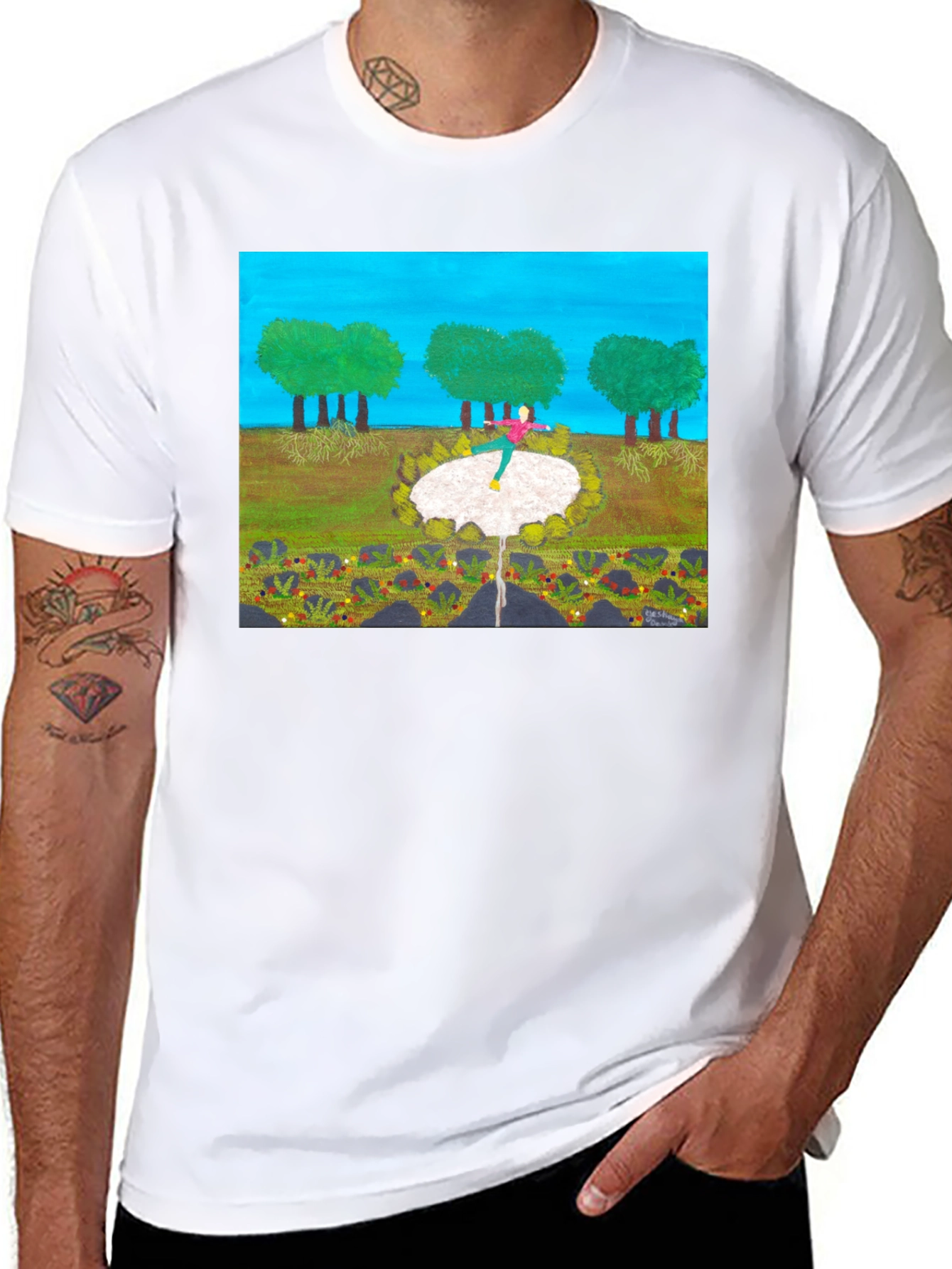 Graphic Tee: Nature Scene T-Shirt
