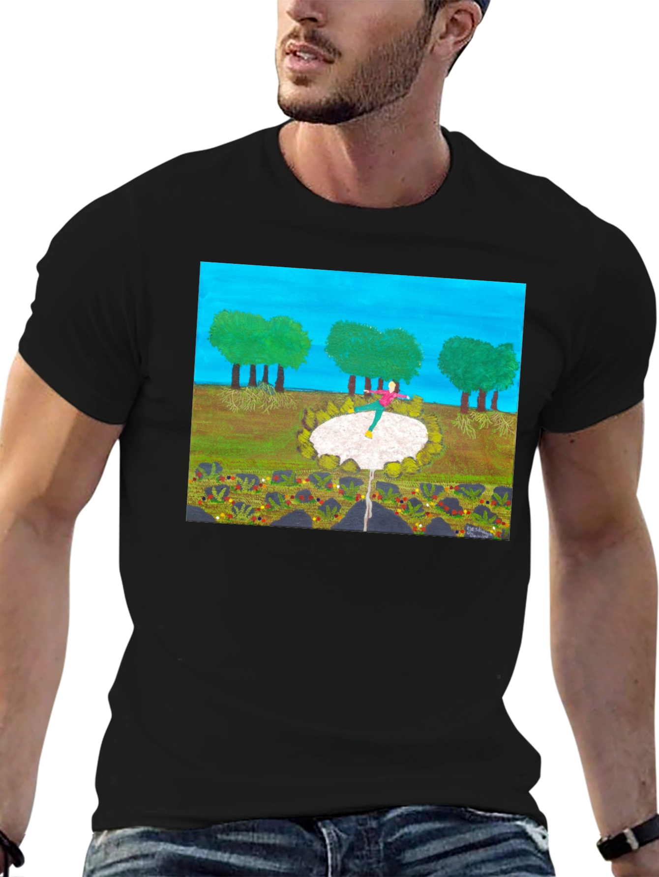 Graphic Tee: Nature Scene T-Shirt