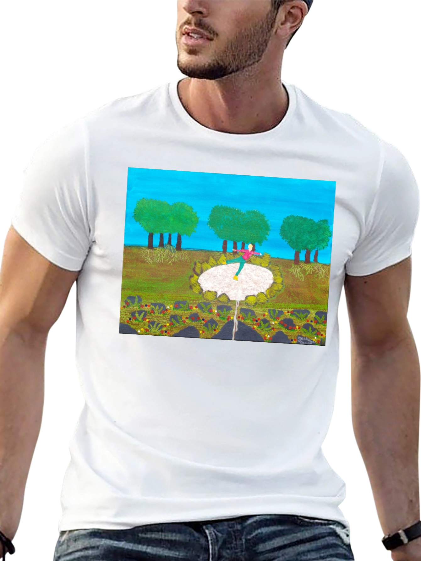 Graphic Tee: Nature Scene T-Shirt