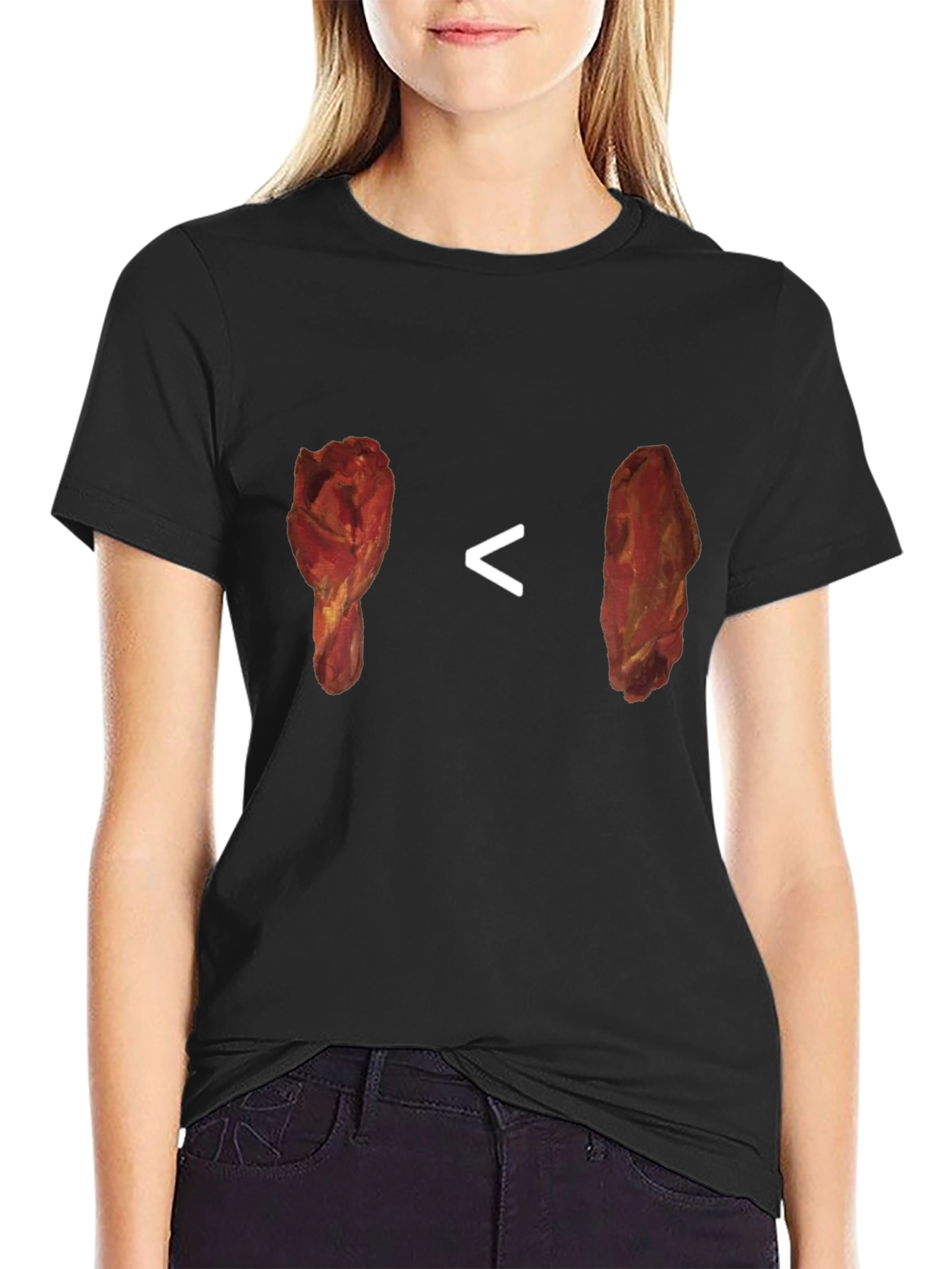 Chicken Leg vs Steak T-Shirt