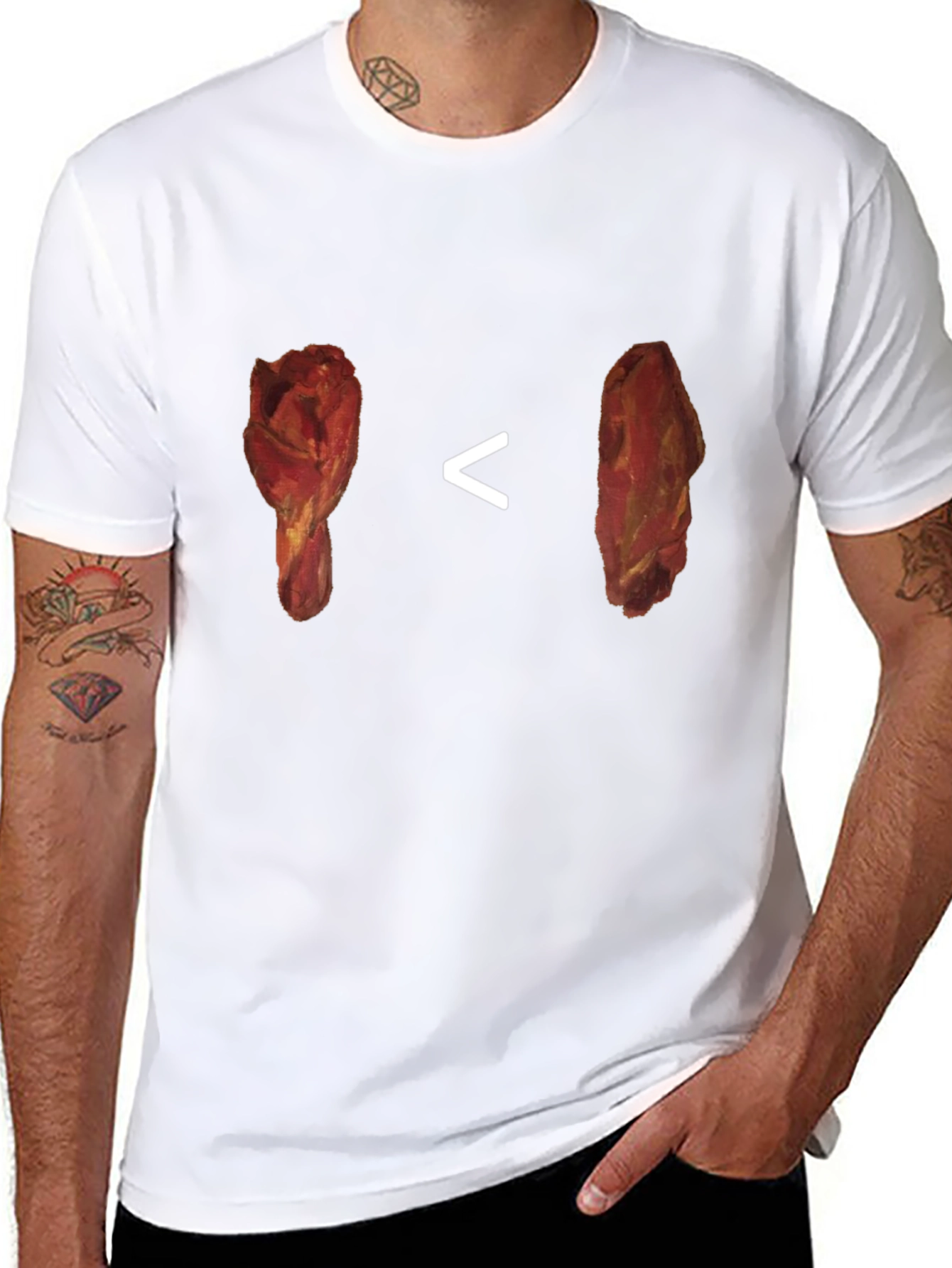 Chicken Leg vs Steak T-Shirt