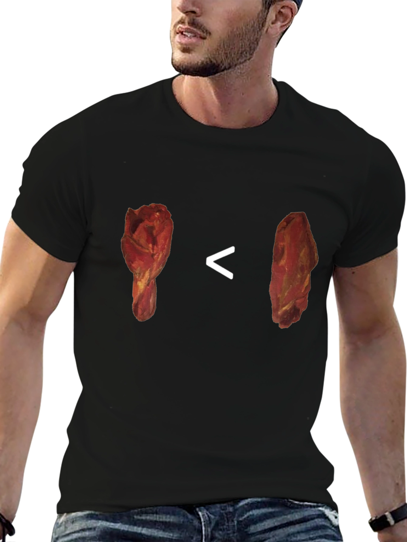 Chicken Leg vs Steak T-Shirt