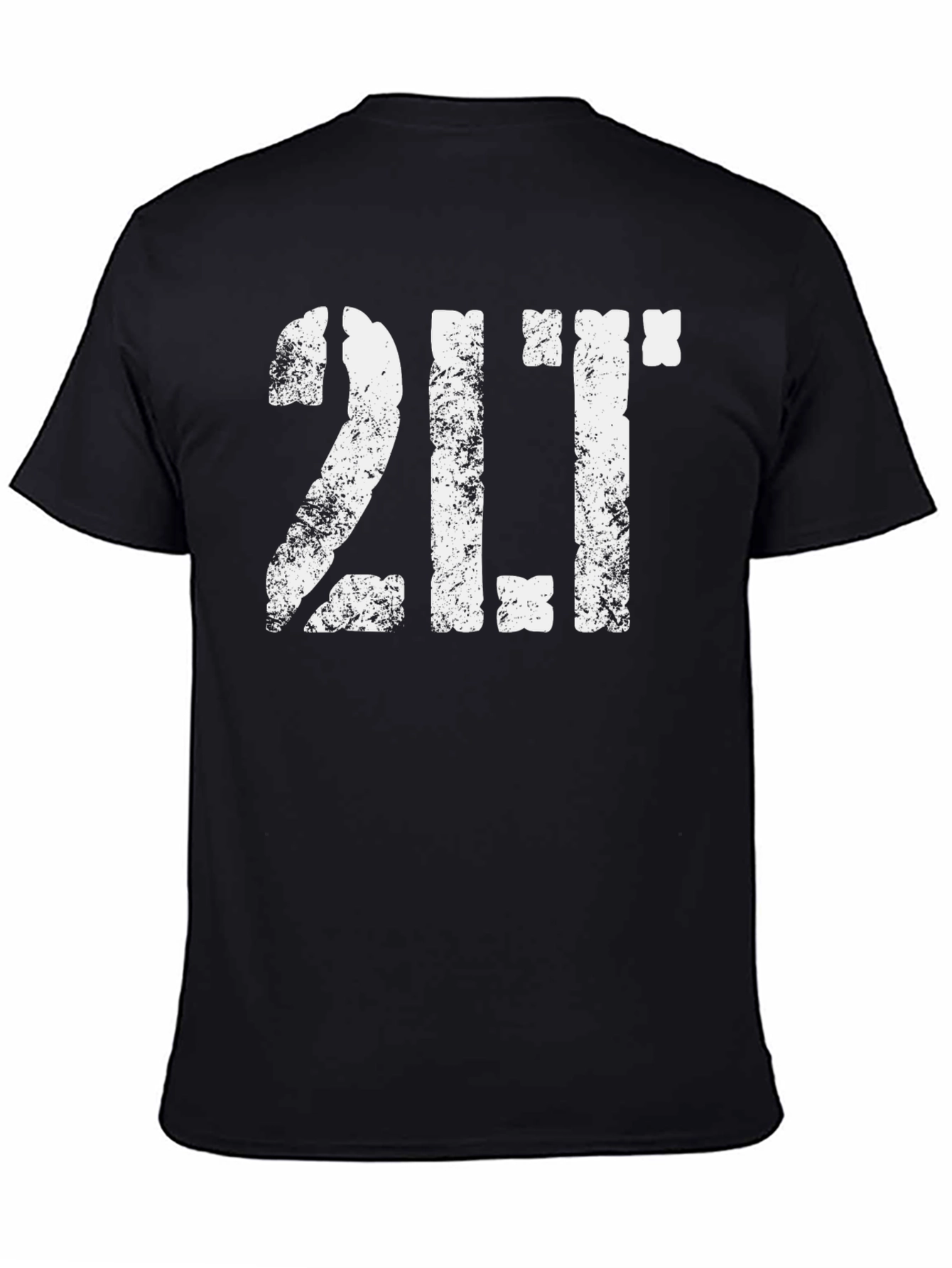 Distressed 2LT Graphic T-Shirt - Black