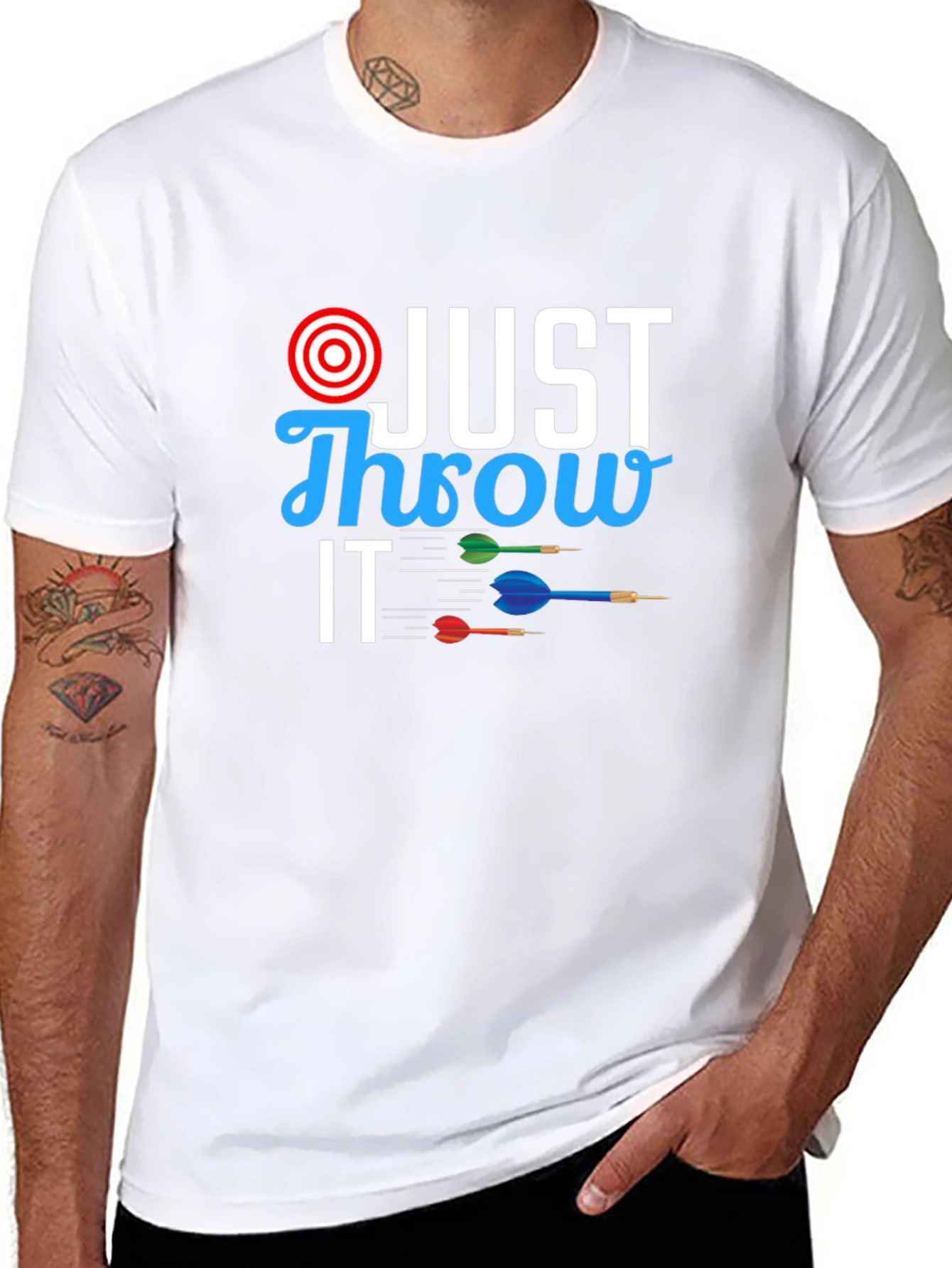 Just Throw It T-Shirt - Dart Design
