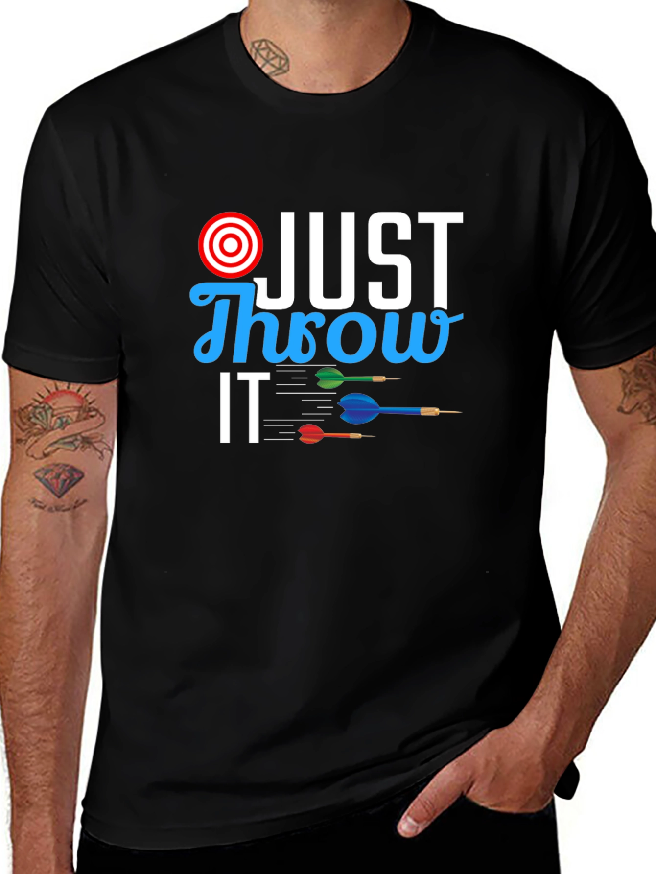 Just Throw It T-Shirt - Dart Design