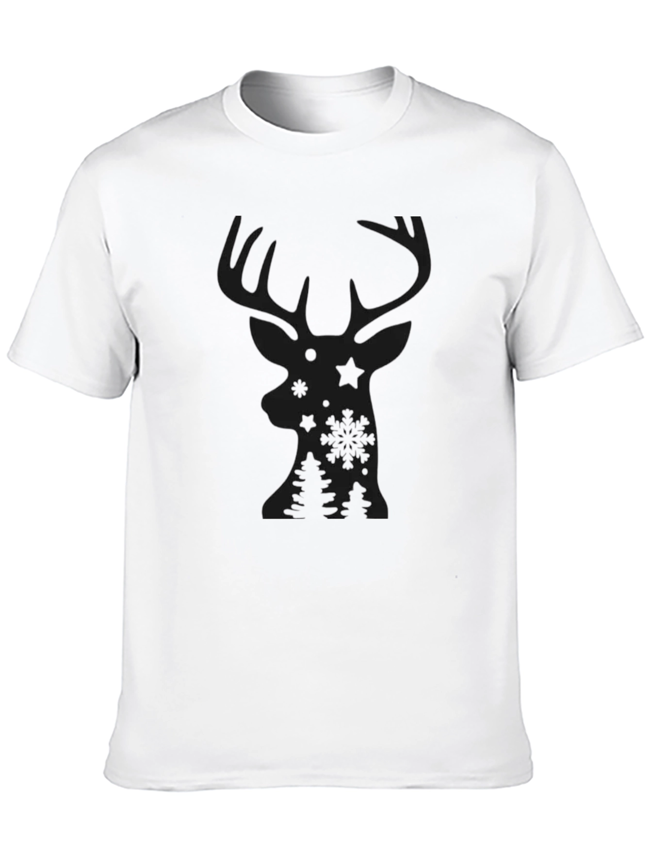 Black Deer Silhouette Graphic Tee