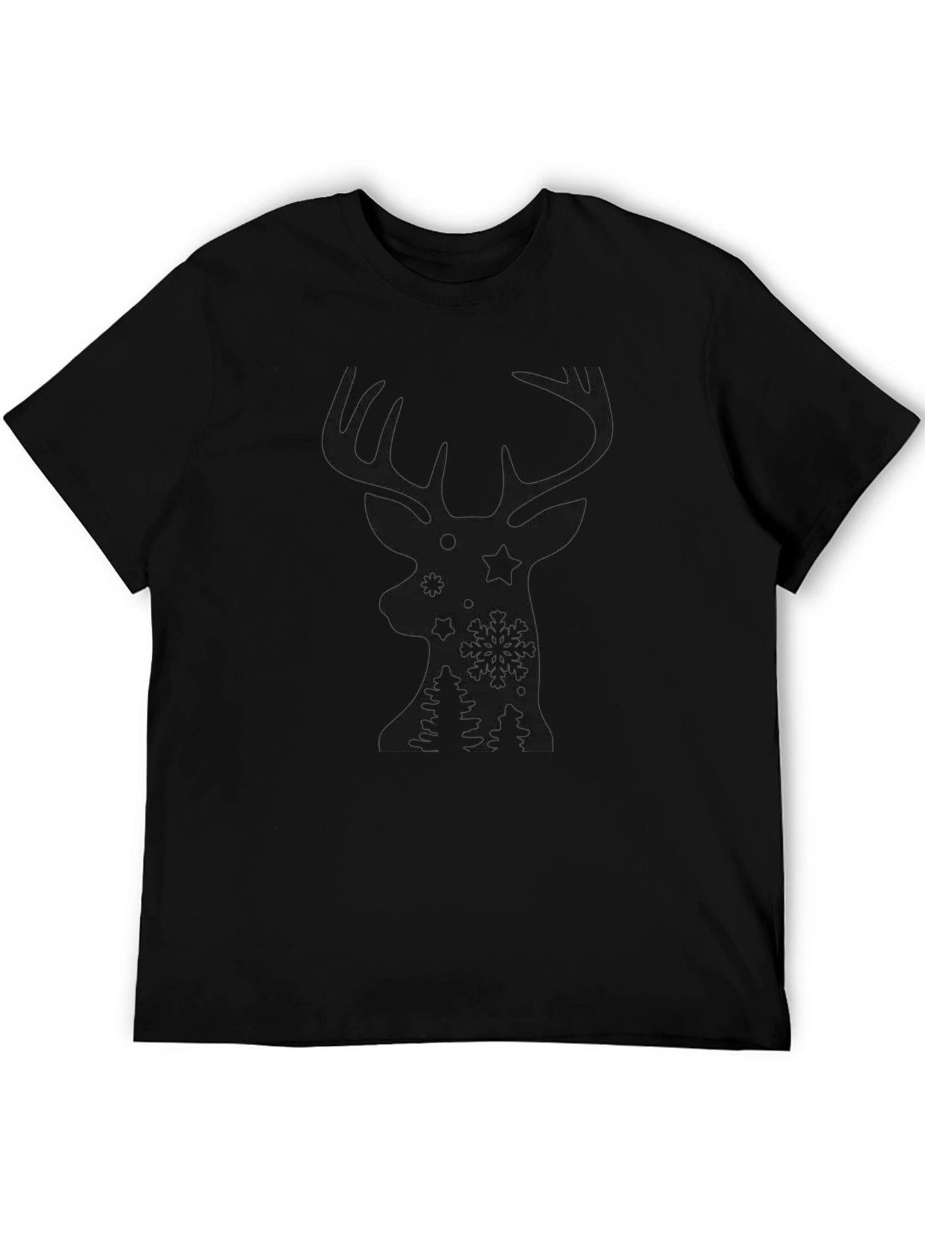 Black Deer Silhouette Graphic Tee