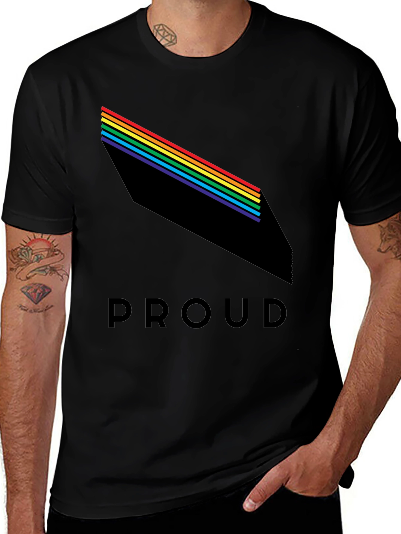 Pride Proud Rainbow Graphic T-Shirt