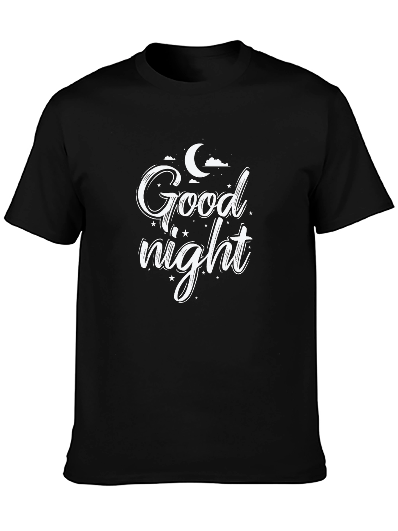 Good Night Graphic Black T-Shirt