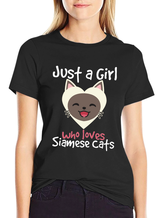 Just A Girl Who Loves Siamese Cats T-Shirt