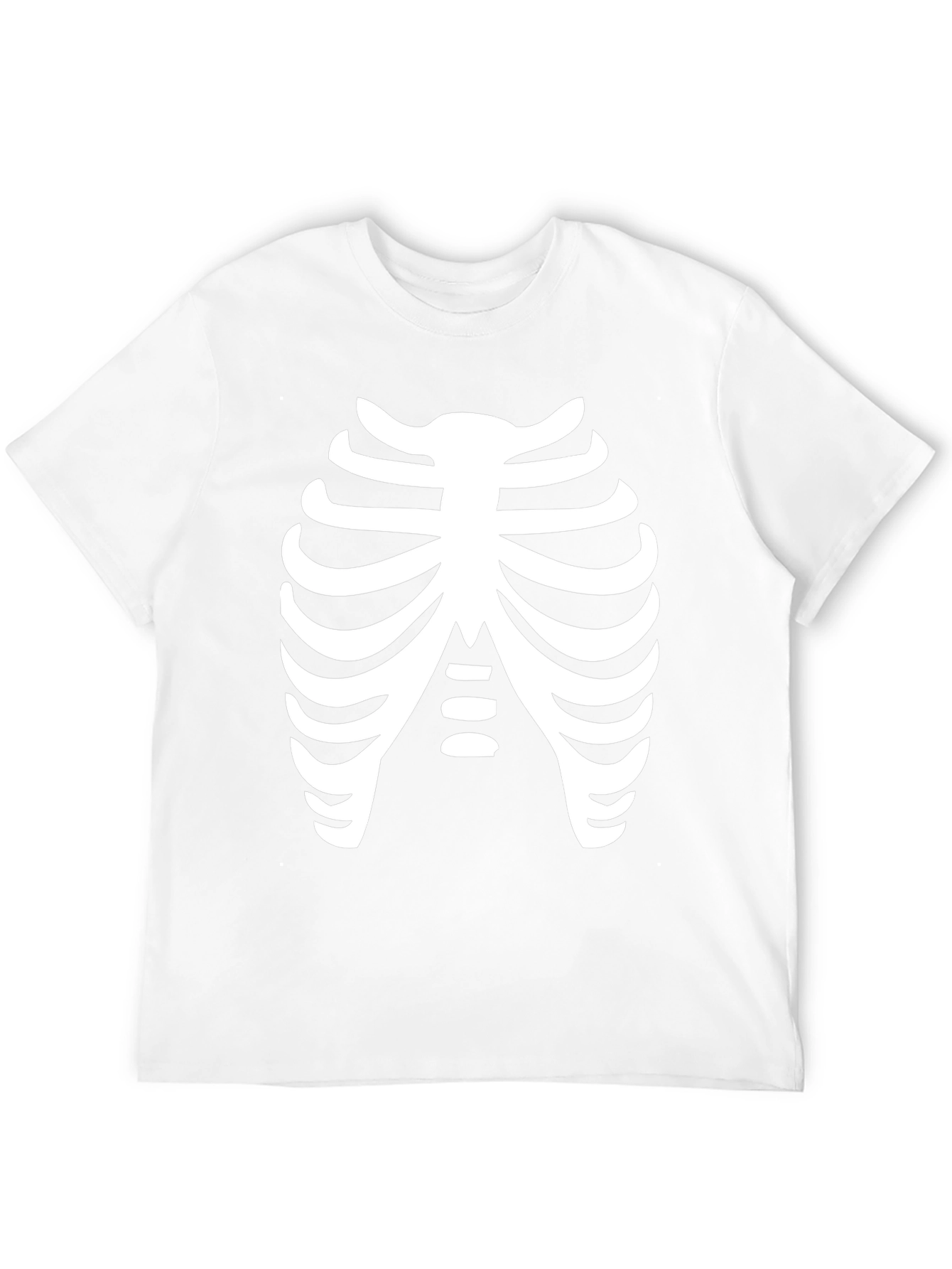 Skeleton Rib Cage Black T-Shirt Costume