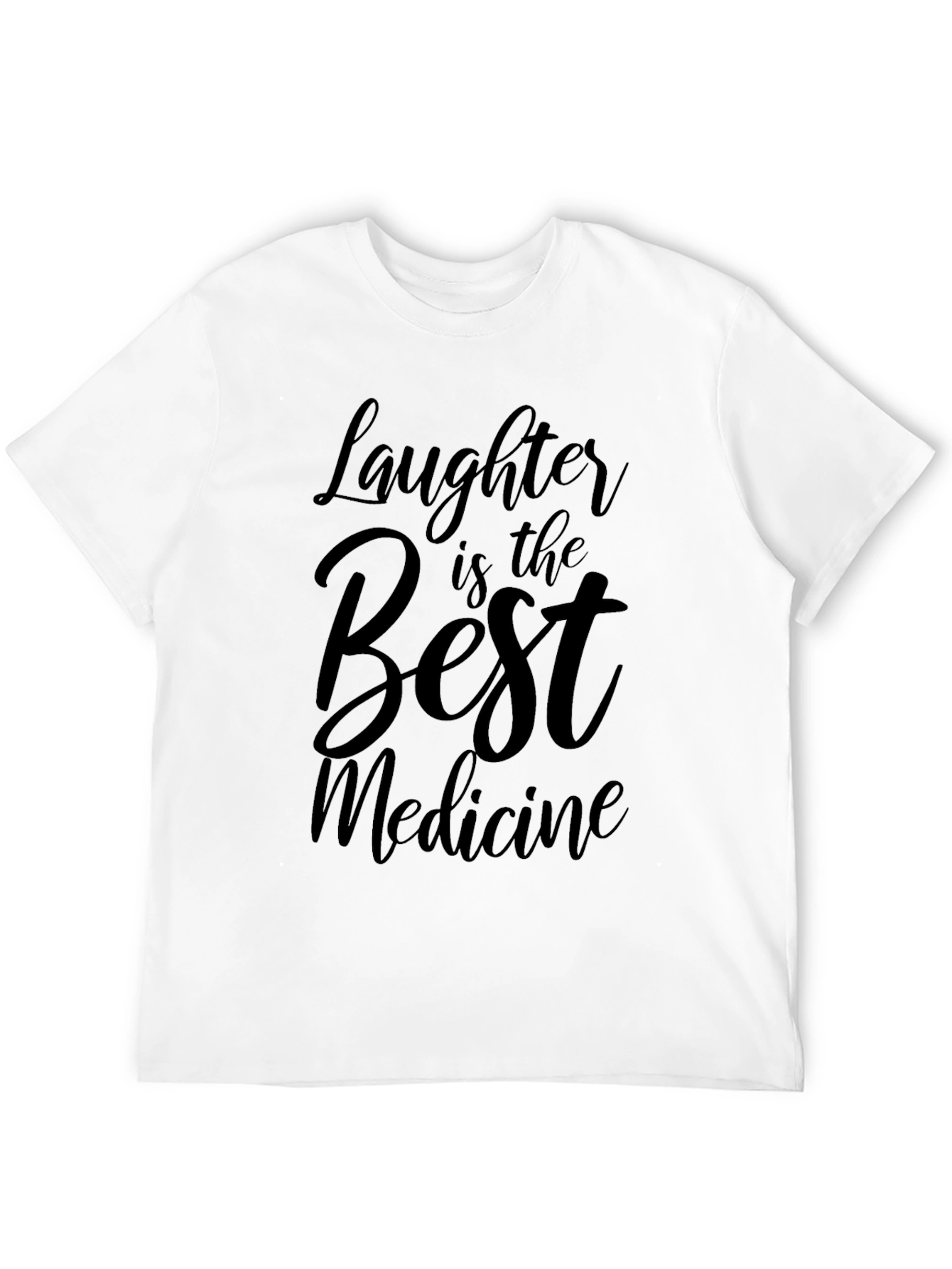 Laughter is The Best Medicine Black Graphic Tee