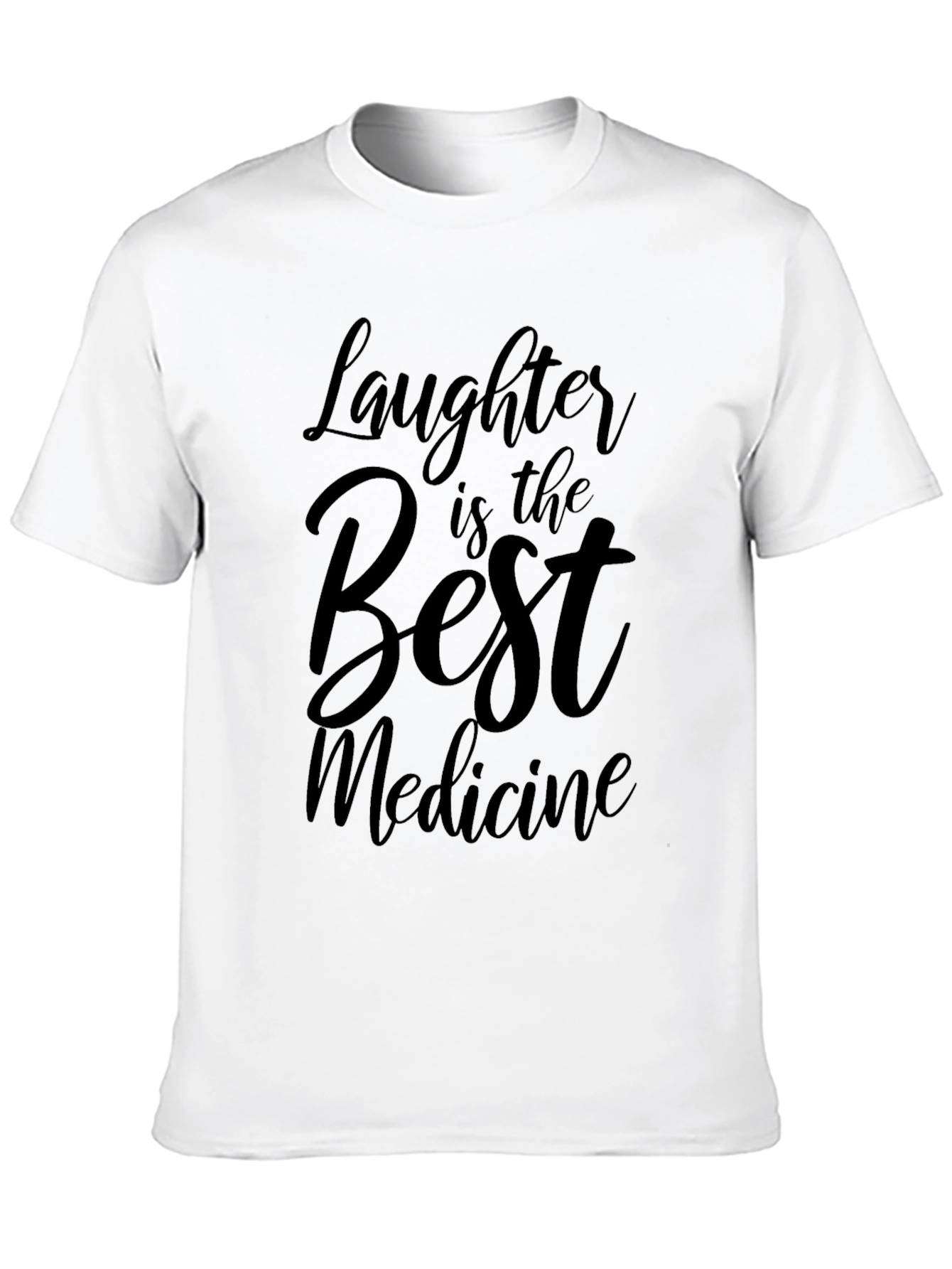 Laughter is The Best Medicine Black Graphic Tee
