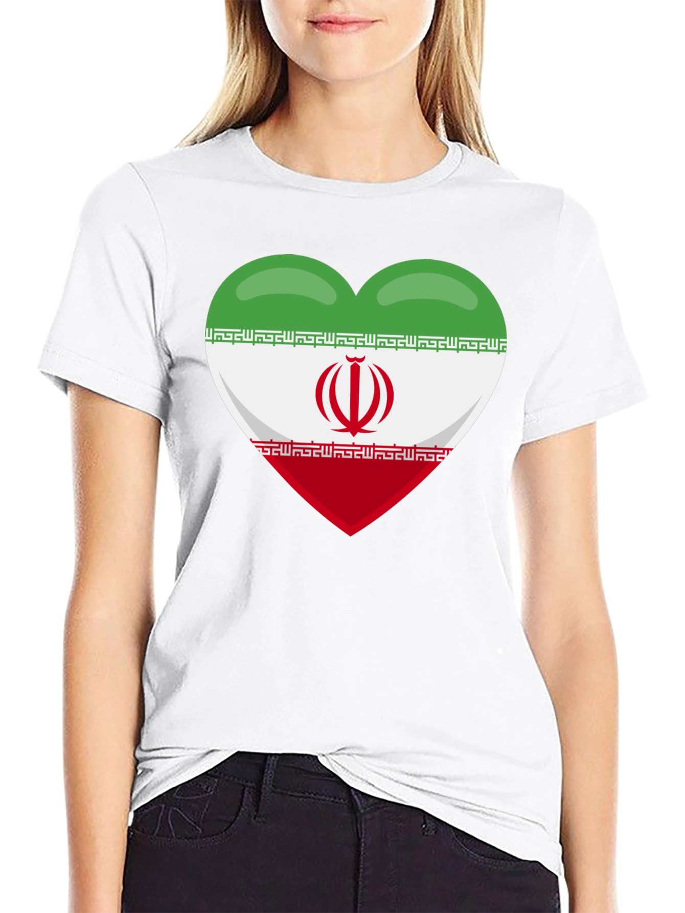 Iran Flag Heart T-Shirt - Show Your Pride!