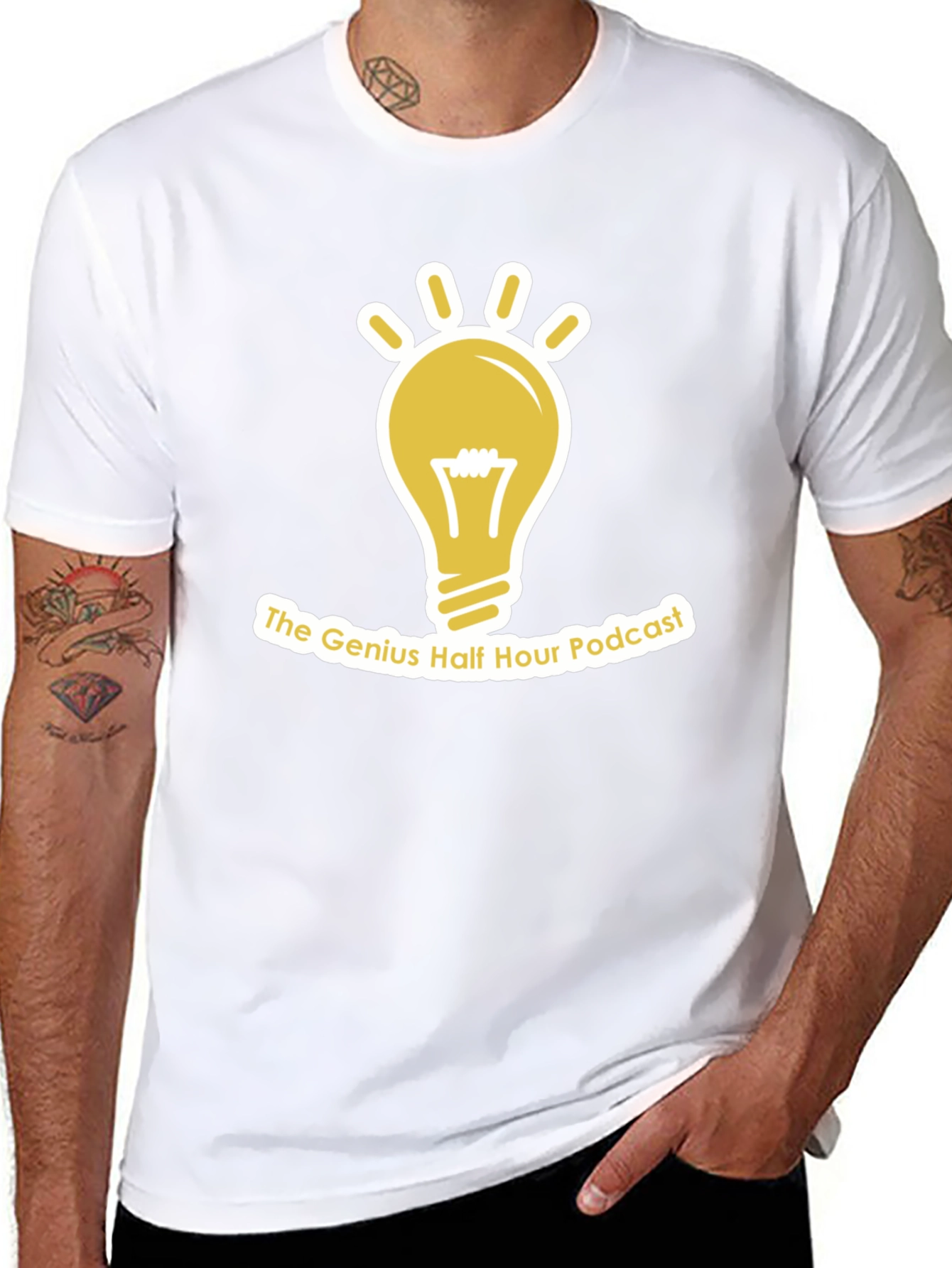 Genius Half Hour Podcast Black T-Shirt