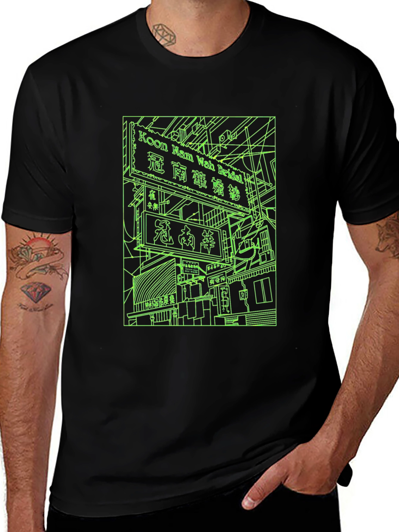 Neon Cityscape T-Shirt - Urban Style