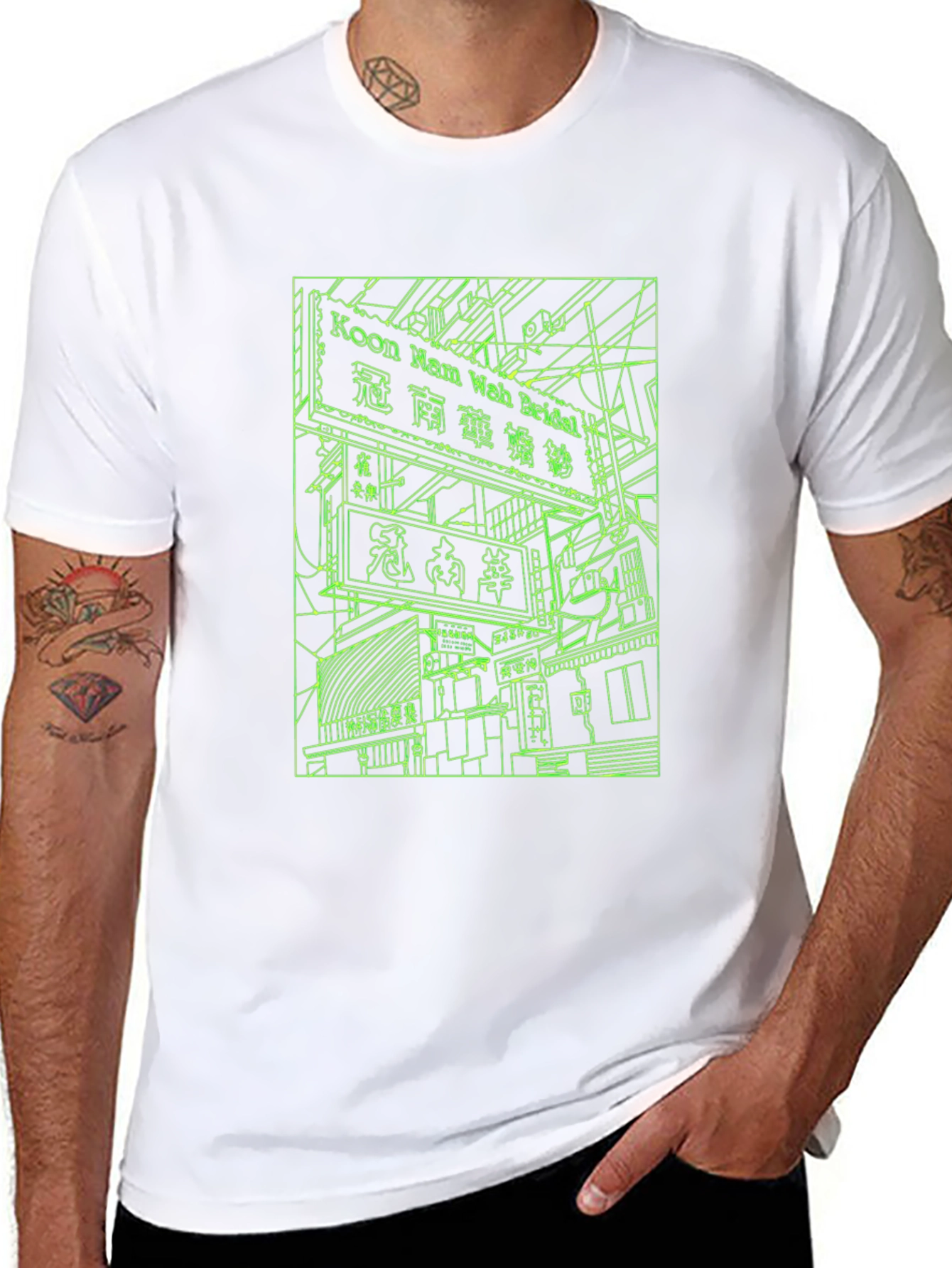 Neon Cityscape T-Shirt - Urban Style