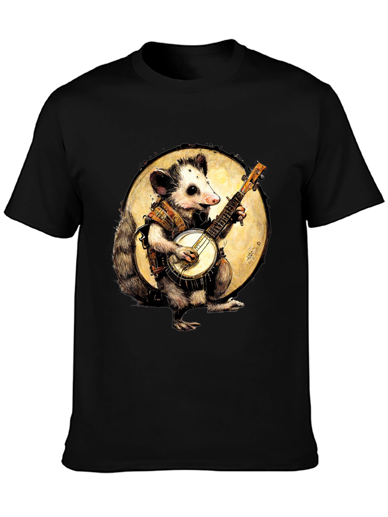 Opossum Banjo Player Graphic Tee