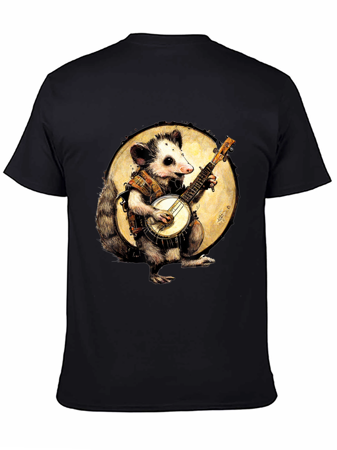 Opossum Banjo Player Graphic Tee