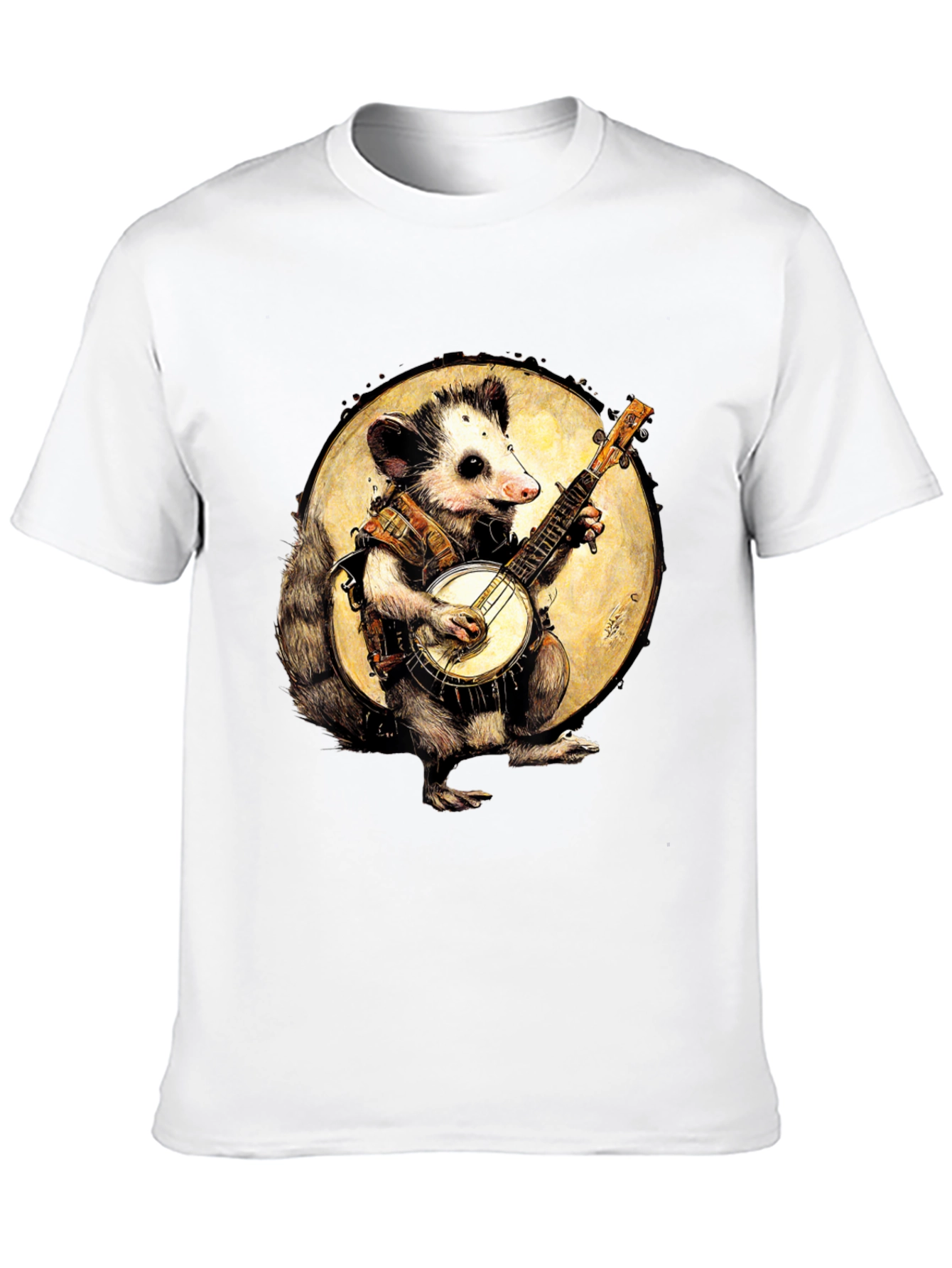Opossum Banjo Player Graphic Tee
