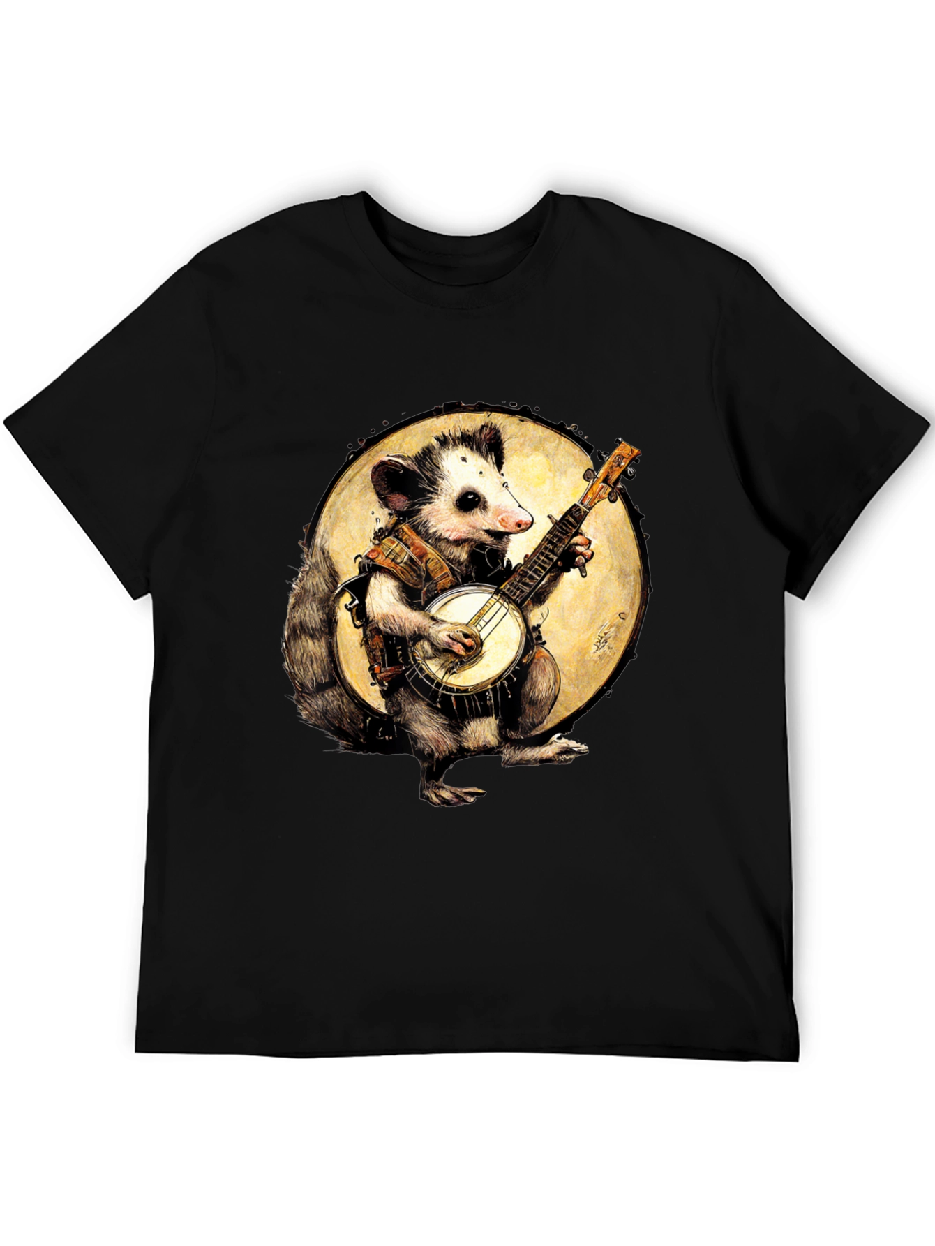 Opossum Banjo Player Graphic Tee
