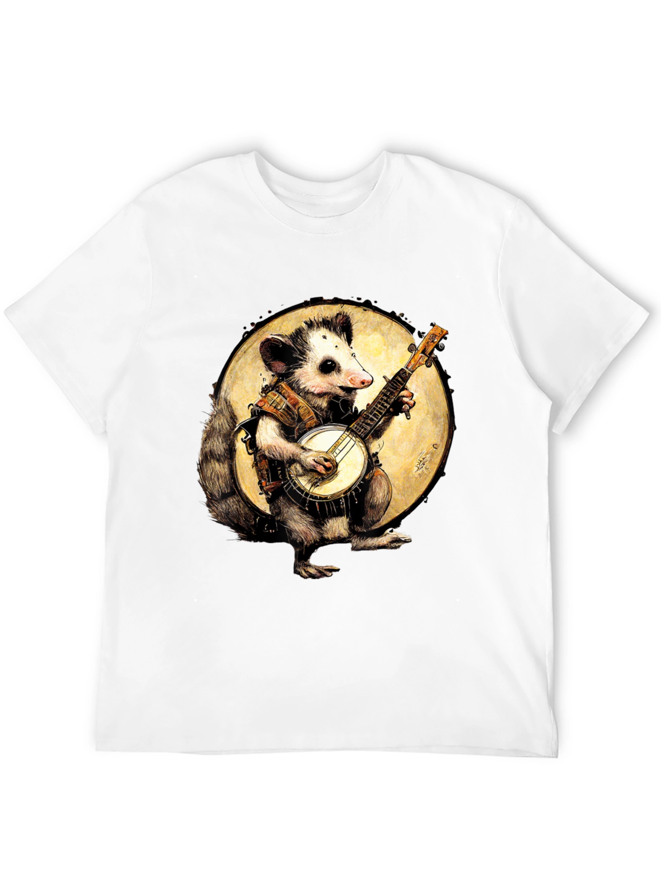 Opossum Banjo Player Graphic Tee