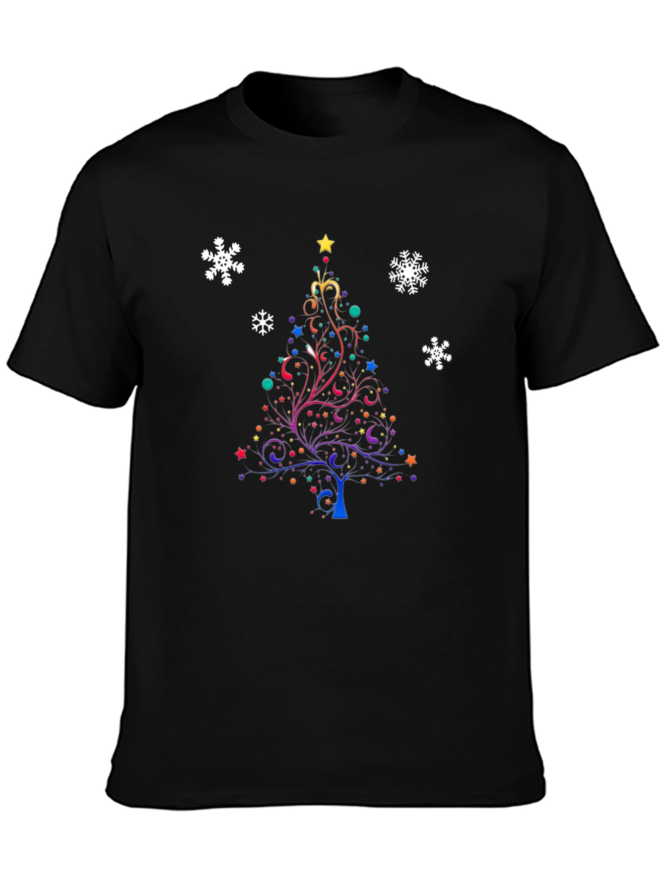 Festive Christmas Tree Graphic T-Shirt