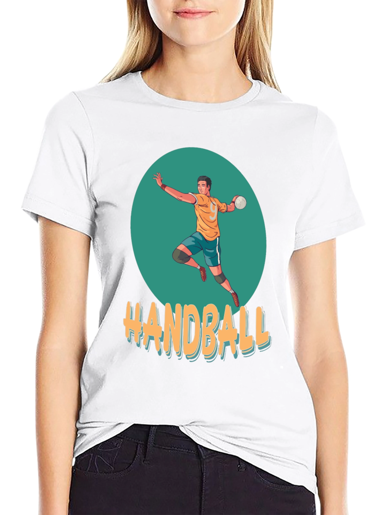 Handball Player Graphic T-Shirt
