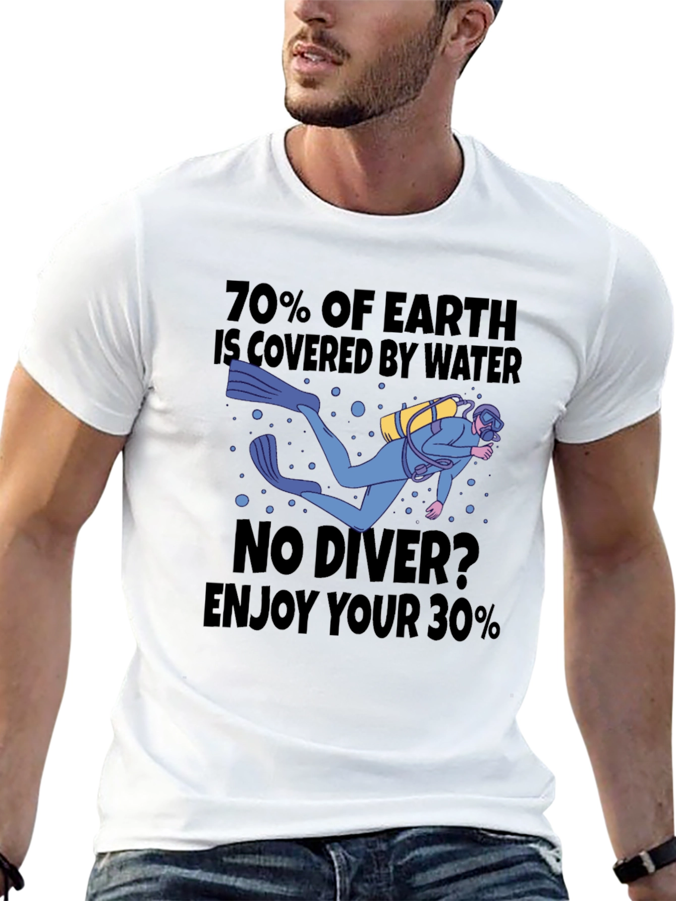 Diver T-Shirt - 70% of Earth Covered by Water