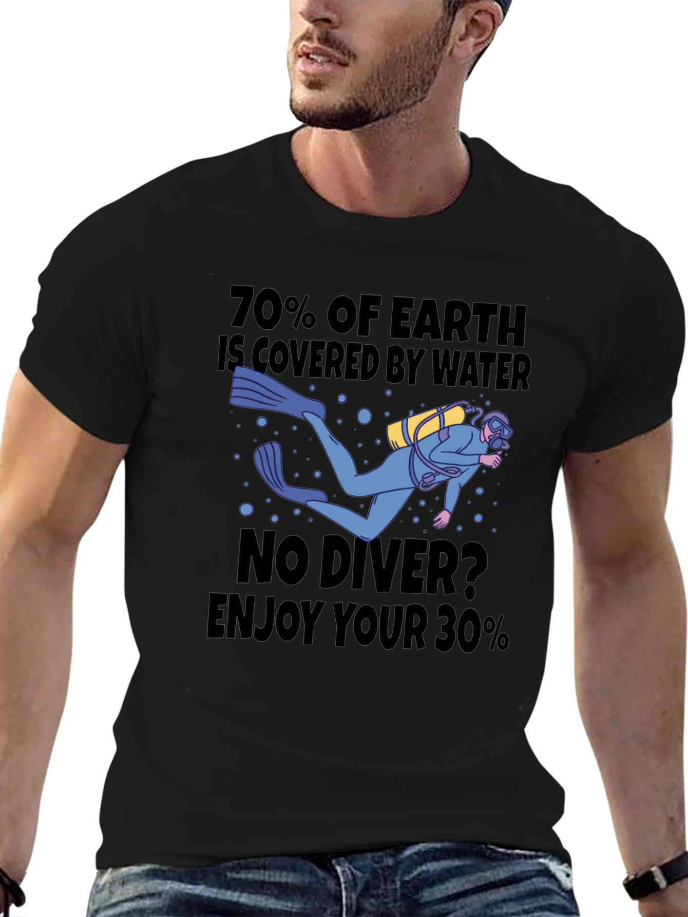 Diver T-Shirt - 70% of Earth Covered by Water