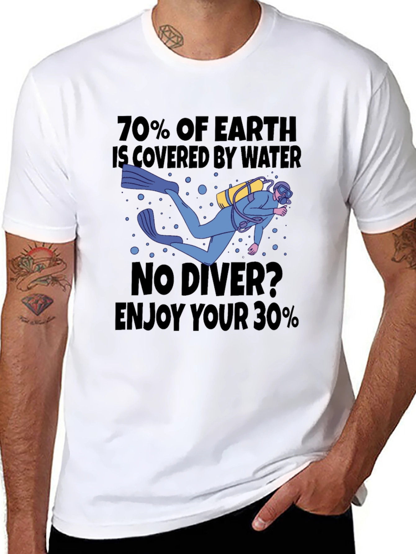 Diver T-Shirt - 70% of Earth Covered by Water