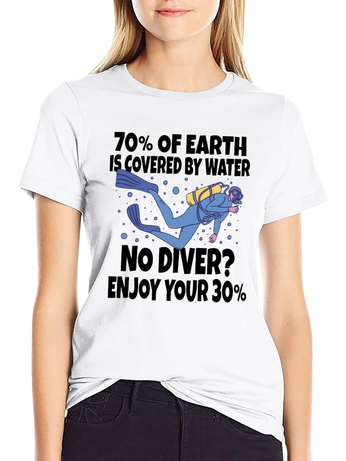 Diver T-Shirt - 70% of Earth Covered by Water