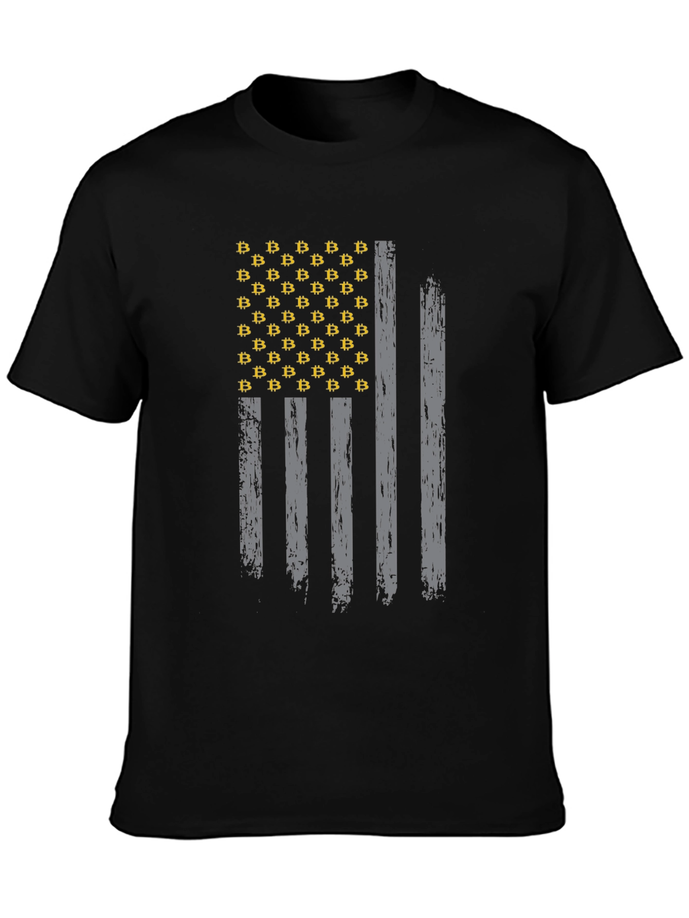Bitcoin American Flag Graphic T-Shirt