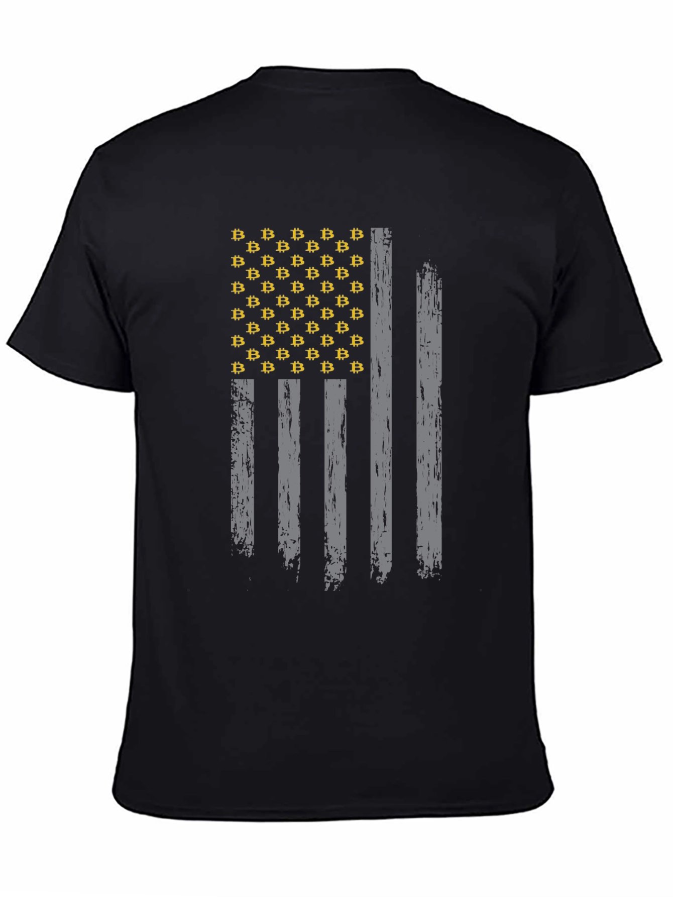 Bitcoin American Flag Graphic T-Shirt