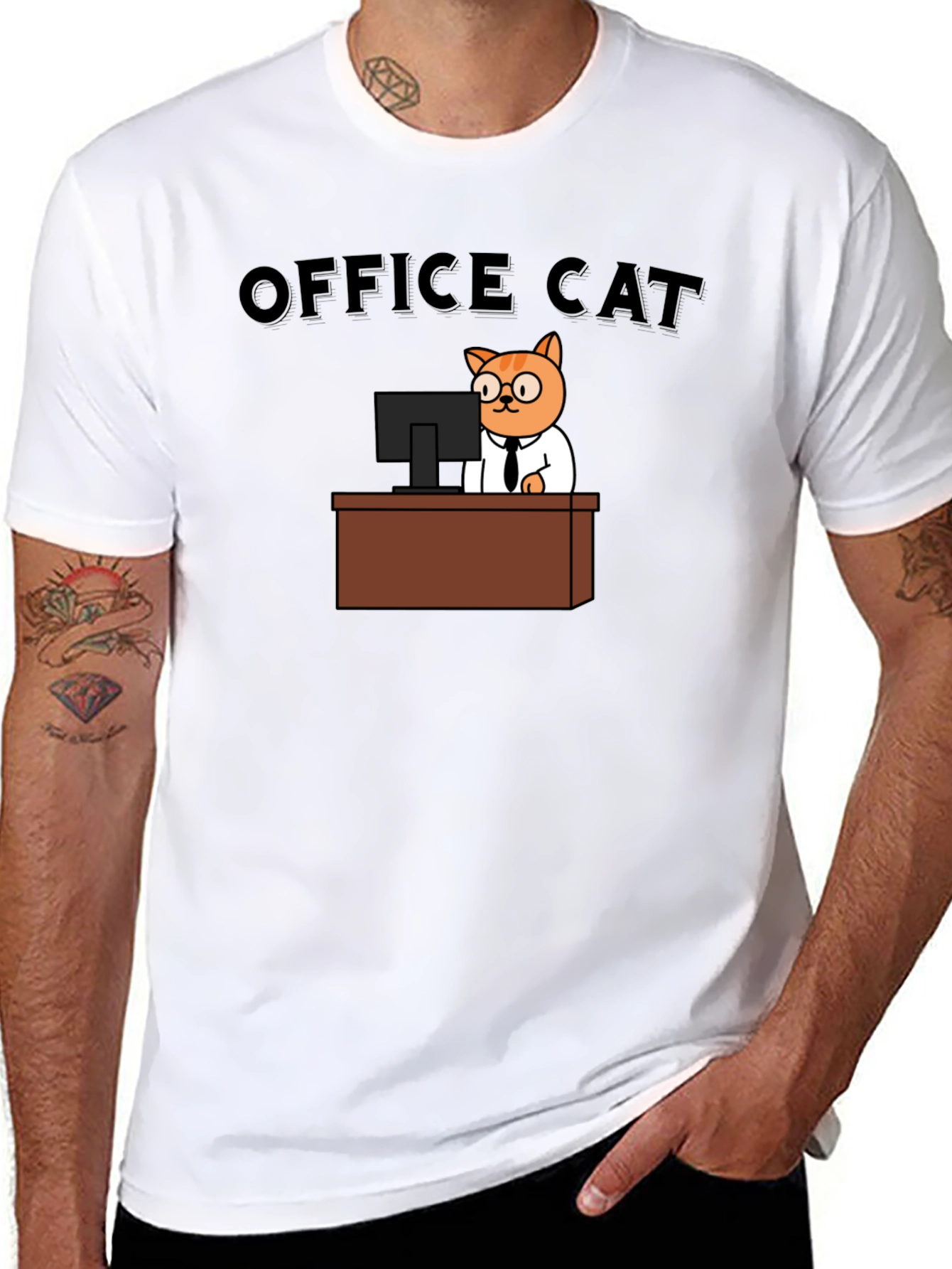 Office Cat T-Shirt - Funny Cat Lover Tee