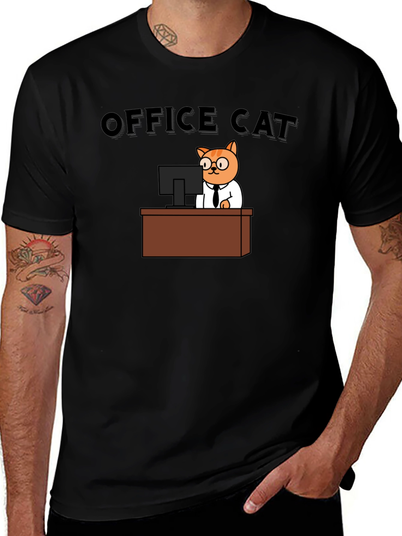 Office Cat T-Shirt - Funny Cat Lover Tee