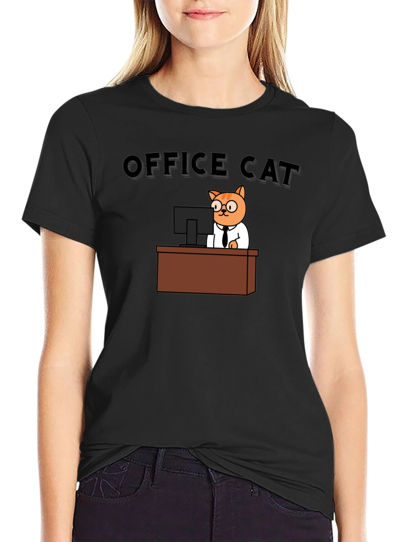Office Cat T-Shirt - Funny Cat Lover Tee