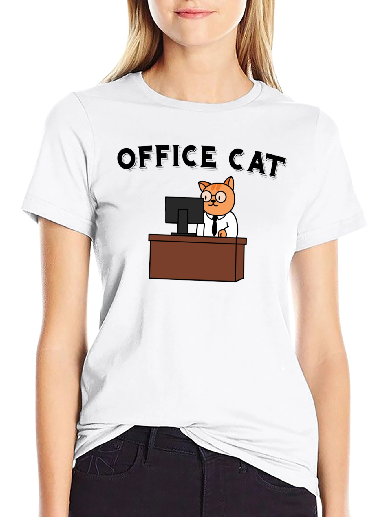 Office Cat T-Shirt - Funny Cat Lover Tee