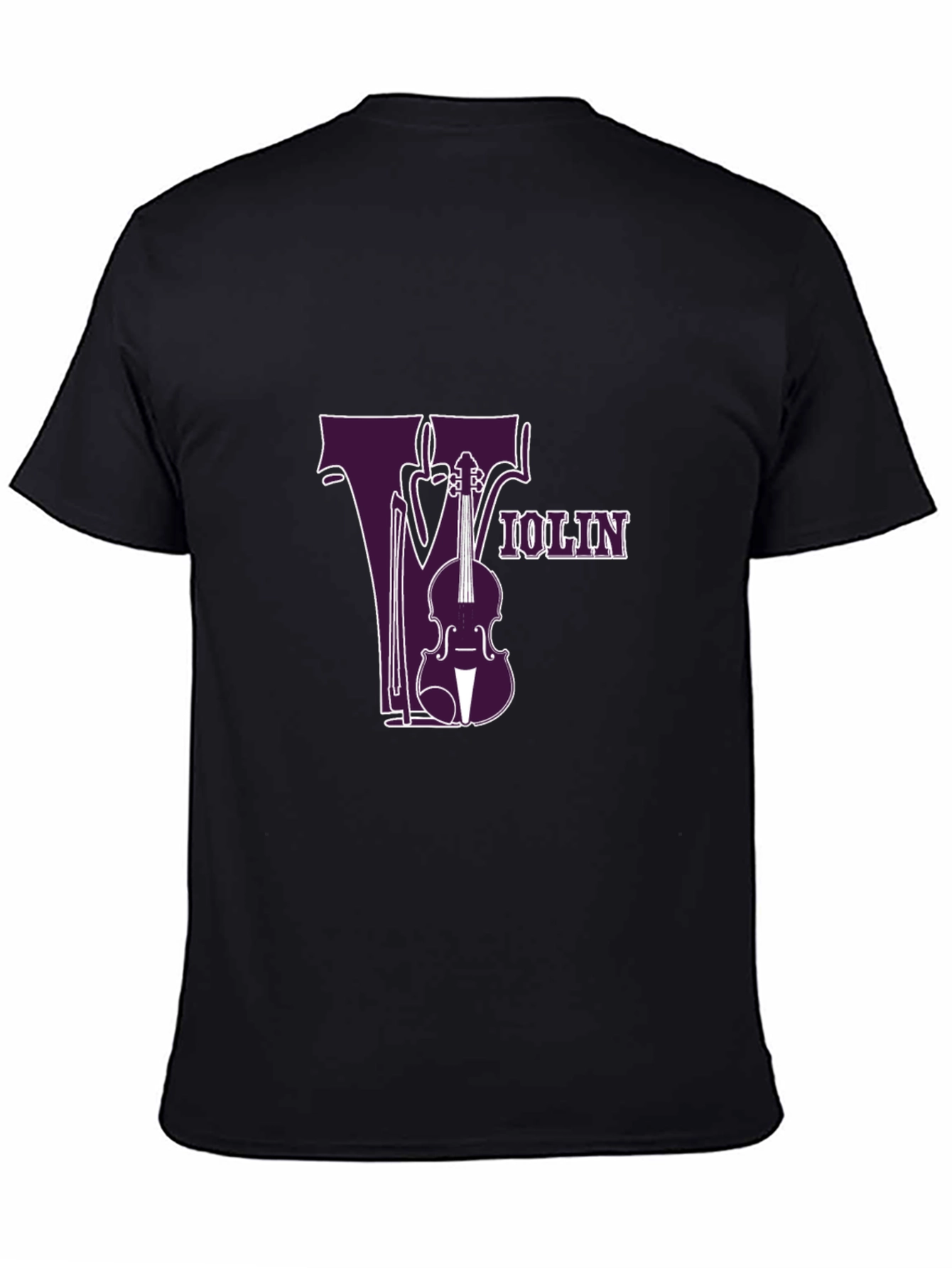 Violin Graphic Tee - Music Lovers Black T-Shirt