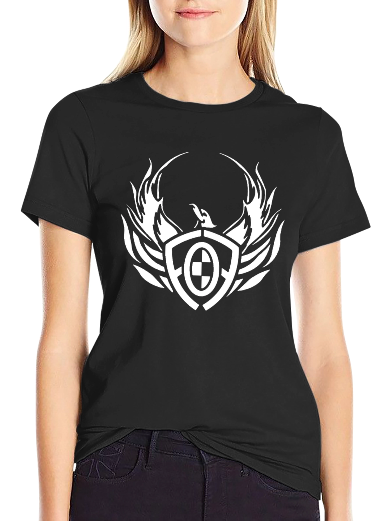 Phoenix Shield Graphic Black T-Shirt