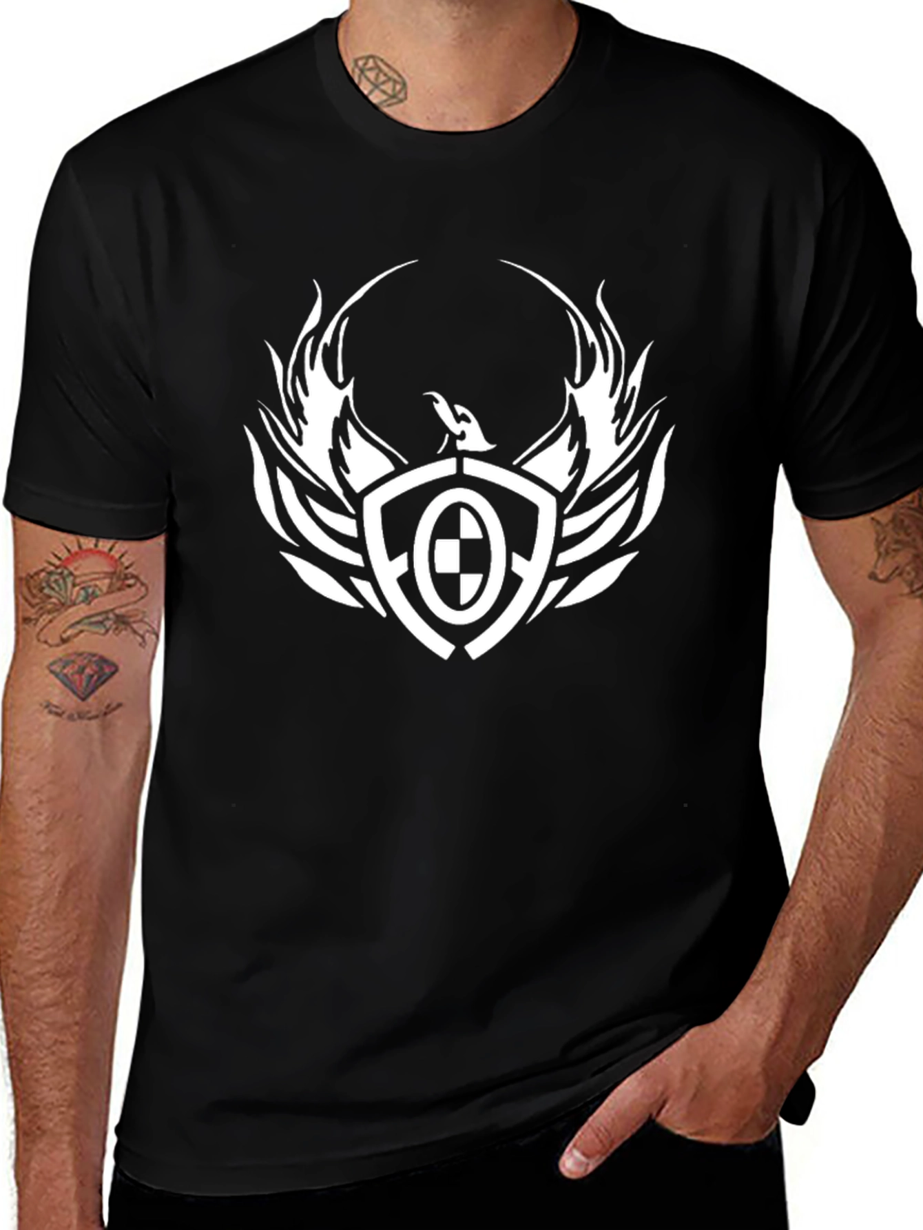 Phoenix Shield Graphic Black T-Shirt