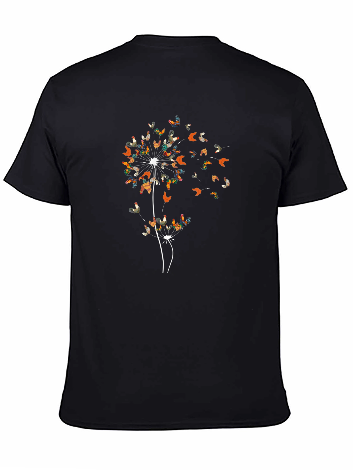 Dandelion Chicken T-Shirt - Unique Rooster Design