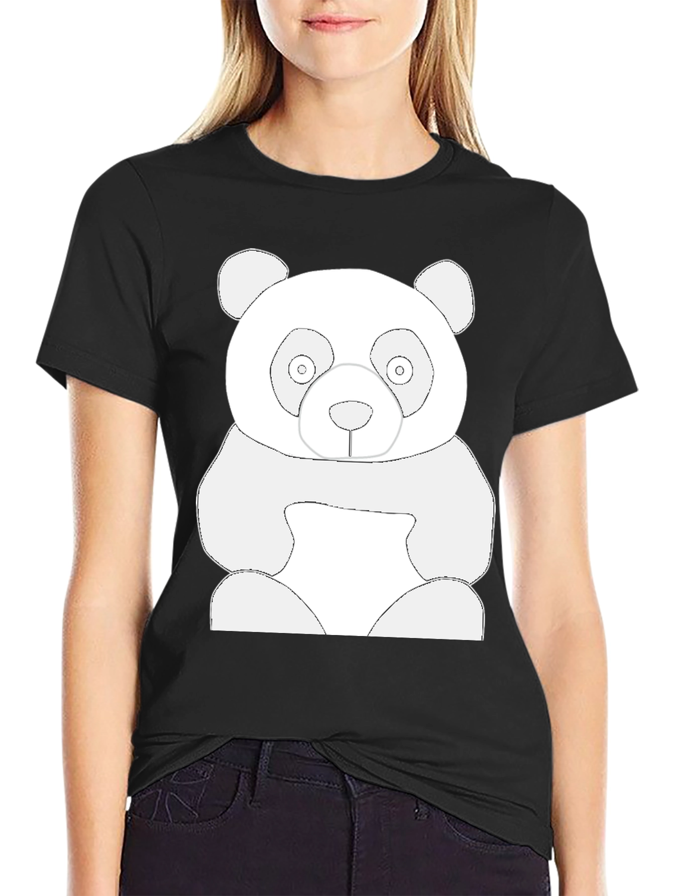 Cool Panda Graphic Tee - Black Cotton T-Shirt